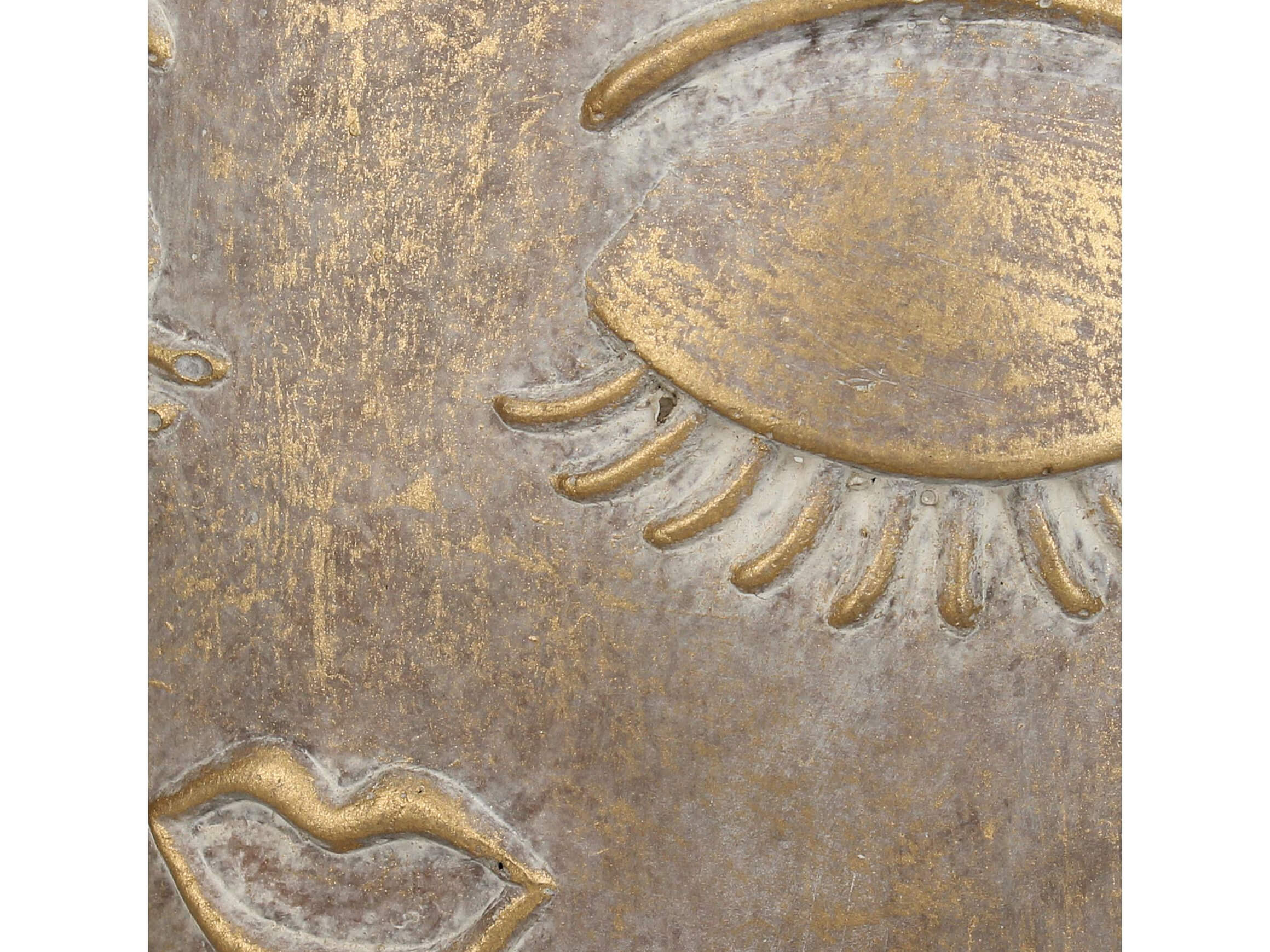 Gefäss Gesicht Beton H: 25 cm Kersten / Farbe: Gold Grau