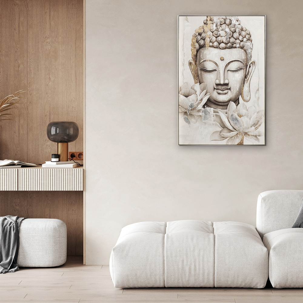 Bild Light Buddha image LAND / Grösse: 120 x 80 cm