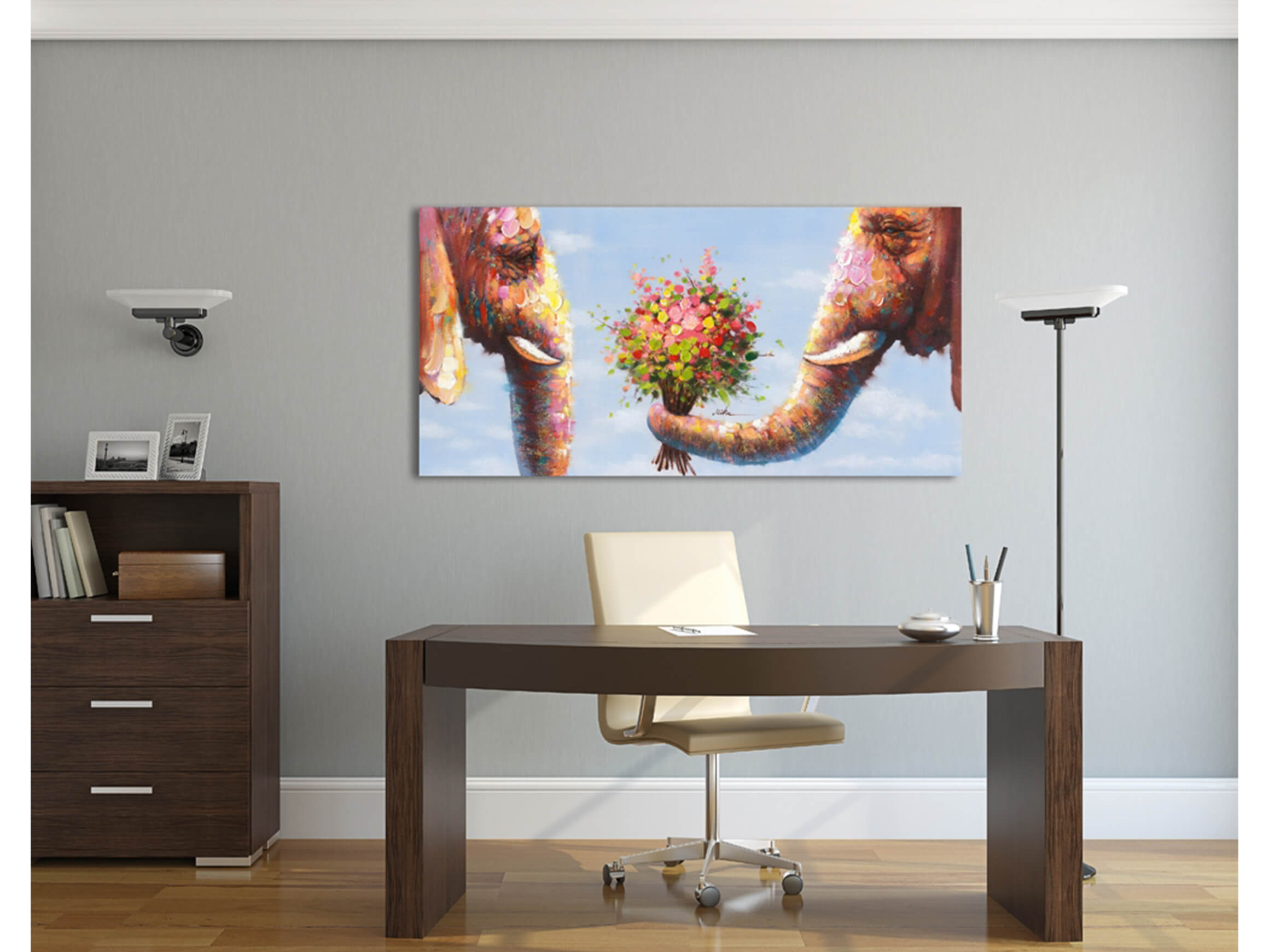 Bild Verliebte Elefanten