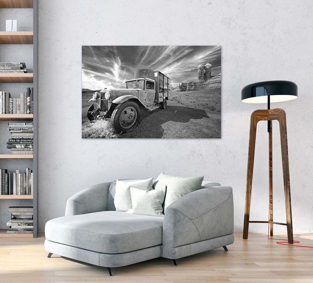 Acrylglasbild-Oldtimer in Der Wüste-image LAND