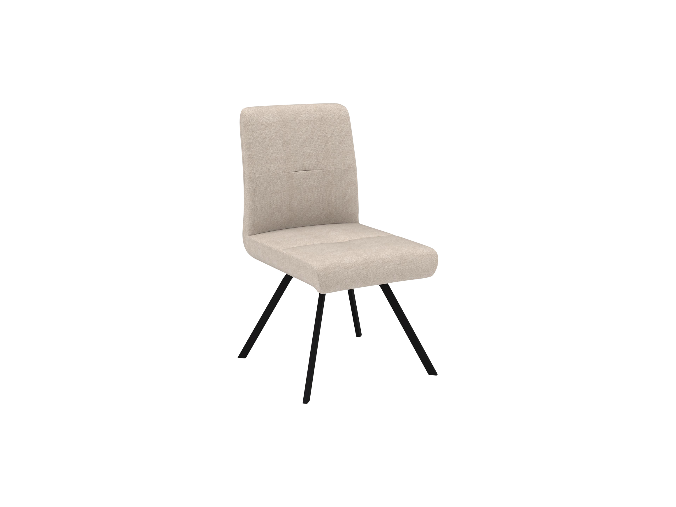 Stuhl Canopus - von UrbanDesign | Drehfunktion, Fuss schwarz, Stoff Beige
