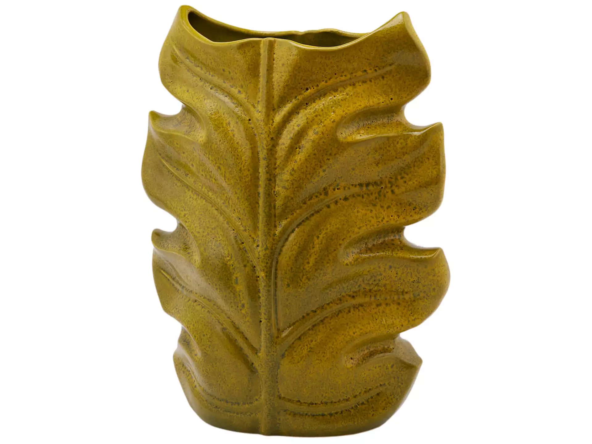 Vase Grünes Blatt H: 35 cm Edg / Farbe: Grün
