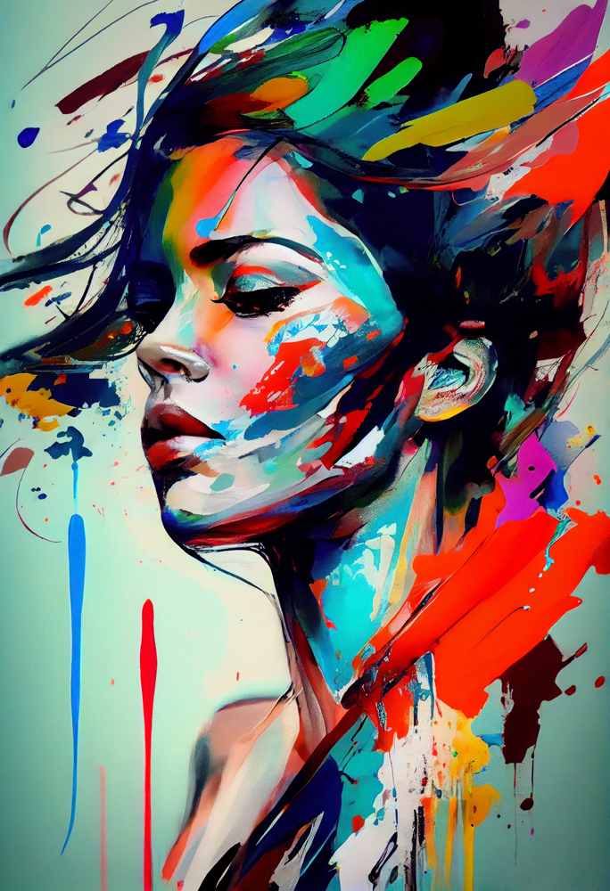Acrylglasbild-Colour Splash-image LAND