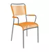 Spaghetti-Stuhl Mendrisio mit Armlehne Schaffner / Farbe: Orange