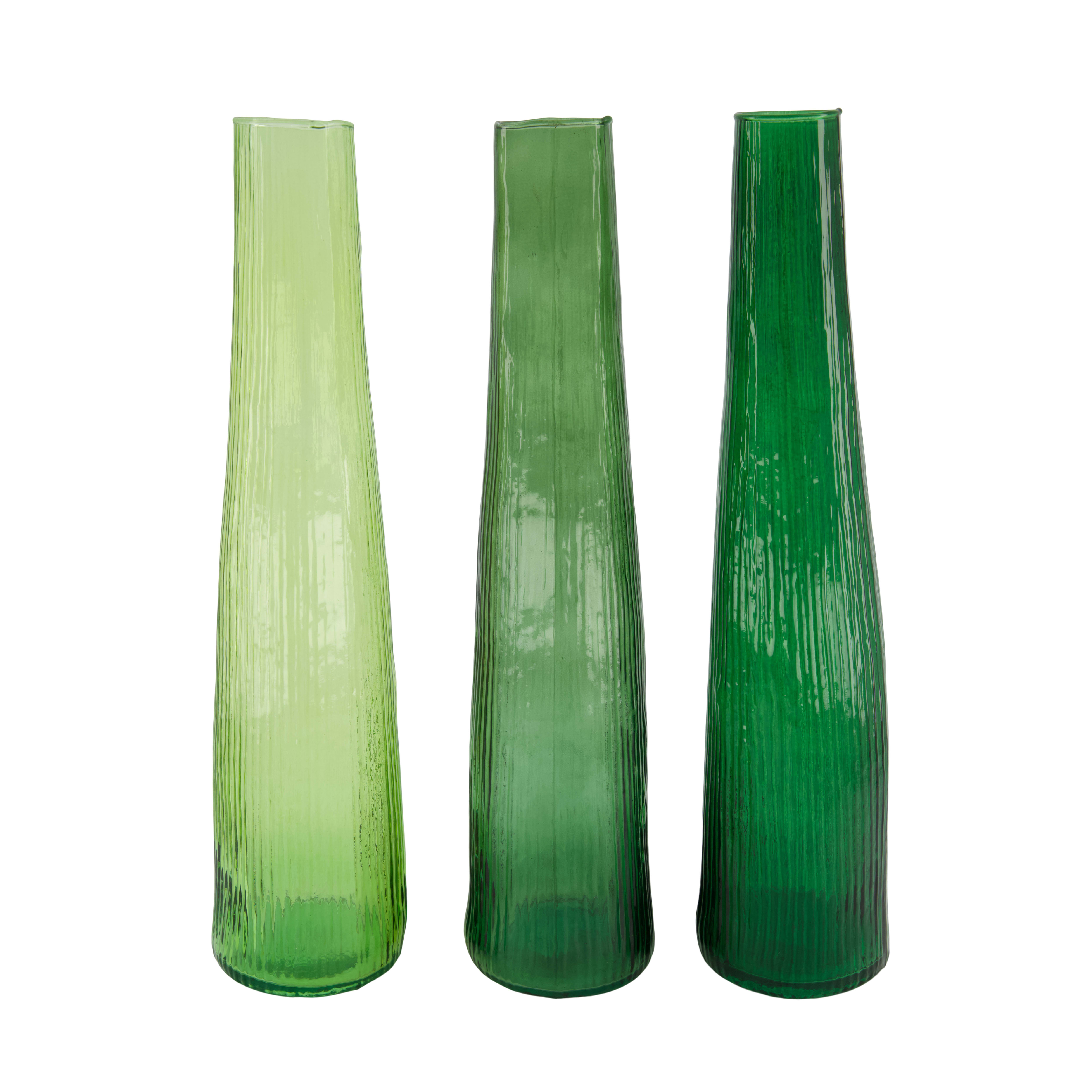 Vase Rundflasche Glas Assortiert H: 40 cm Decofinder