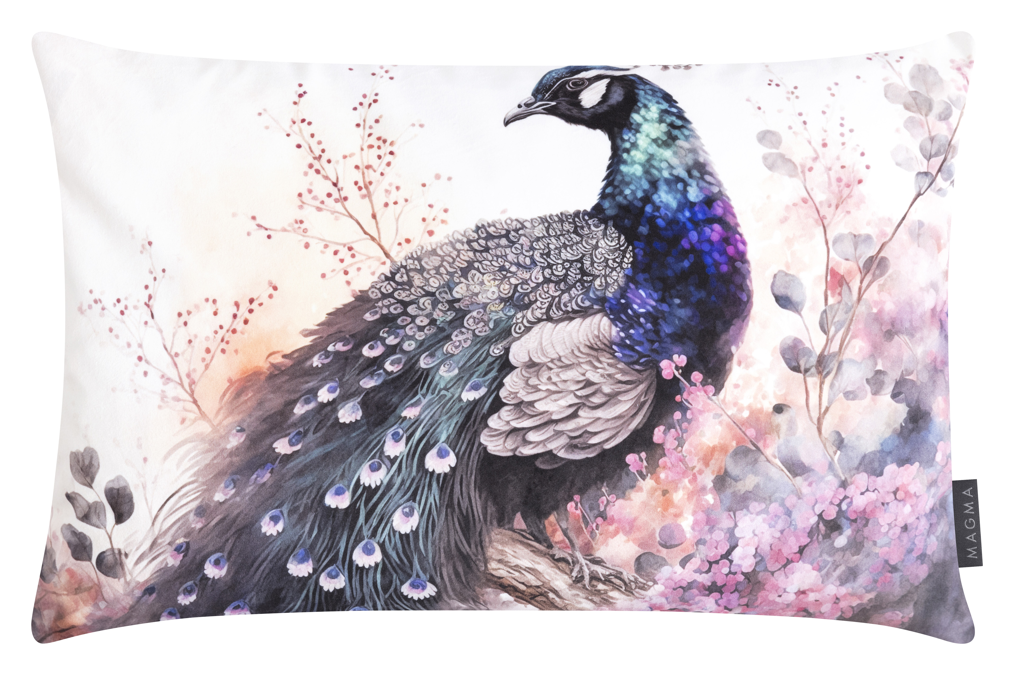 Magma Kissenhülle Fiori, Pfau 40x60 cm  | Schubiger Möbel
