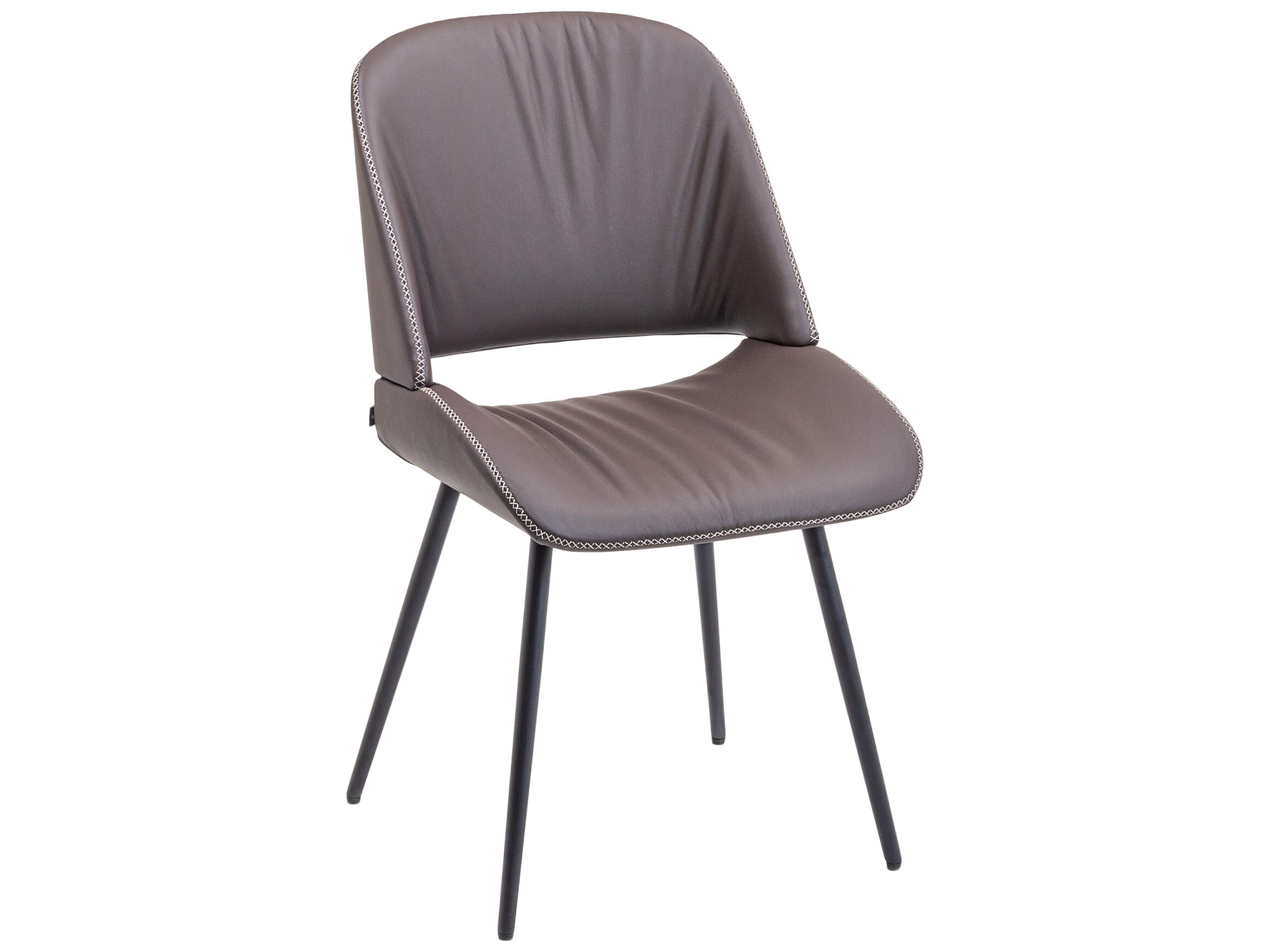 Stuhl Capri Willisau / Farbe: Coffee / Bezugsmaterial: Leder