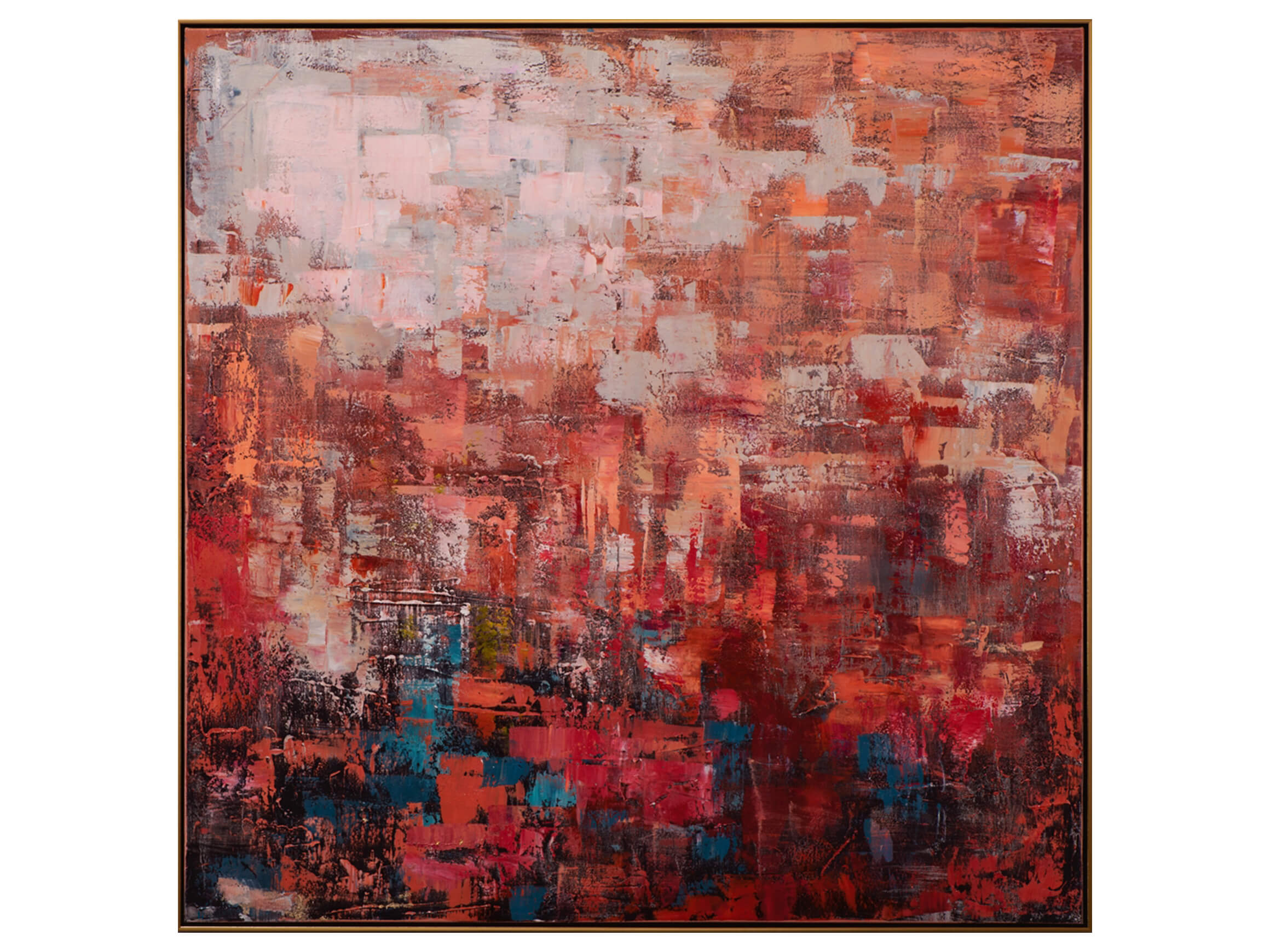 Bild mit Rahmen Abstrakt in Rot 3 image LAND