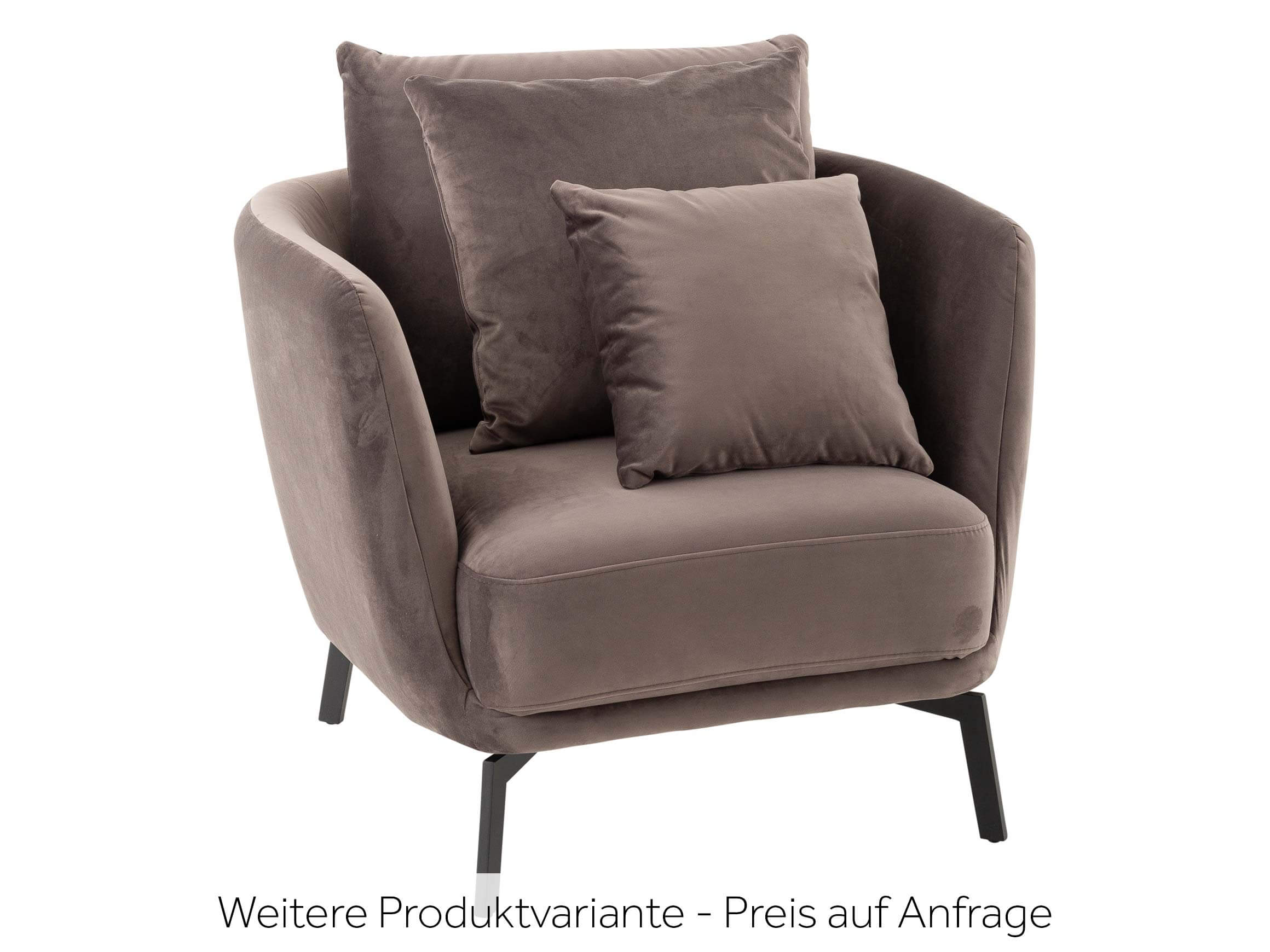 Sessel Pearl B: 86 cm Candy / Farbe: Stone / Bezugsmaterial: Stoff