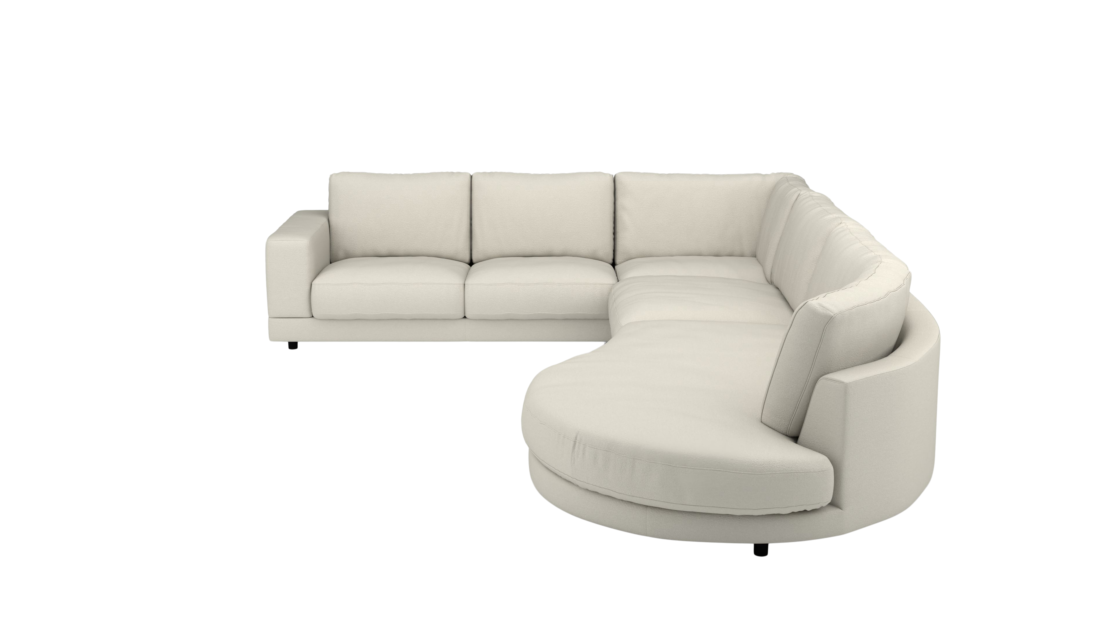 Ecksofa Jupiter UrbanDesign / Farbe: White / Bezugsmaterial: Stoff