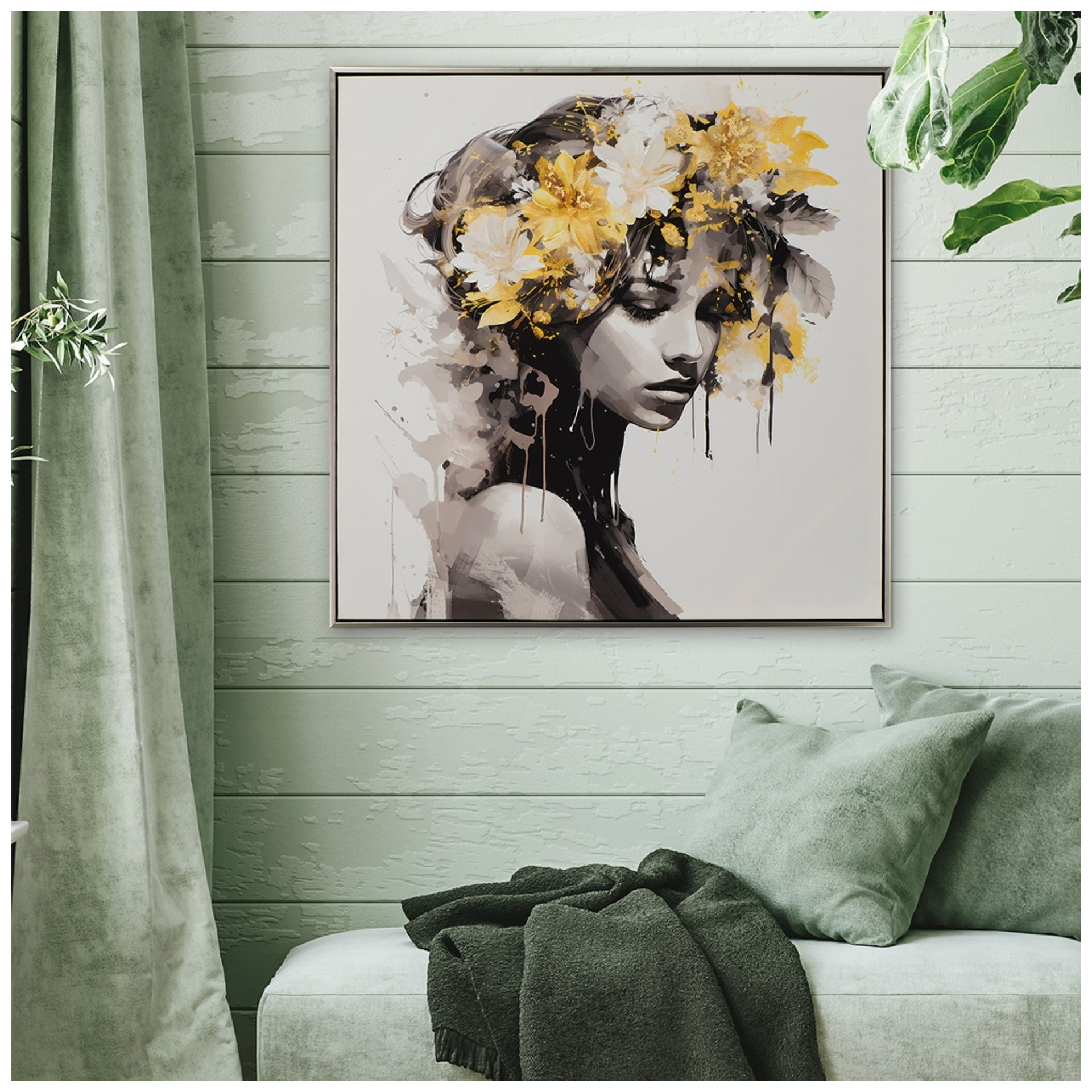 Bild Golden Flower Beauty 1 image LAND / Grösse: 80 x 80 cm Bild Golden Flower Beauty 1 image LAND / Grösse: 80 x 80 cm