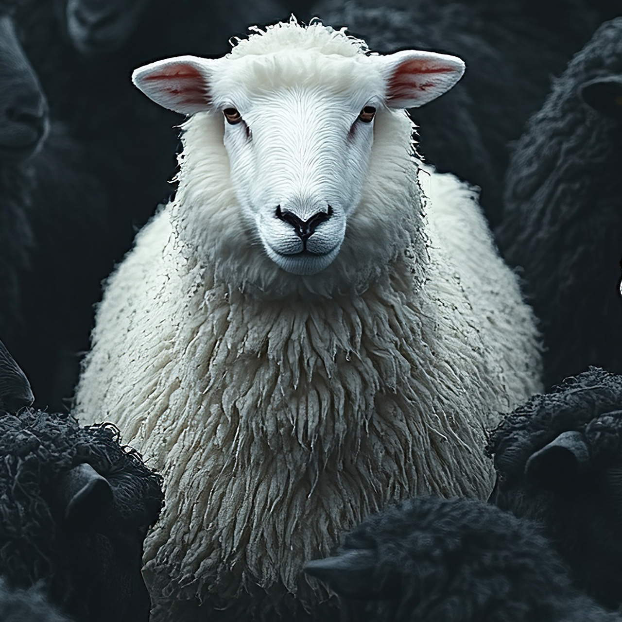 Canvas-White Sheep-image LAND