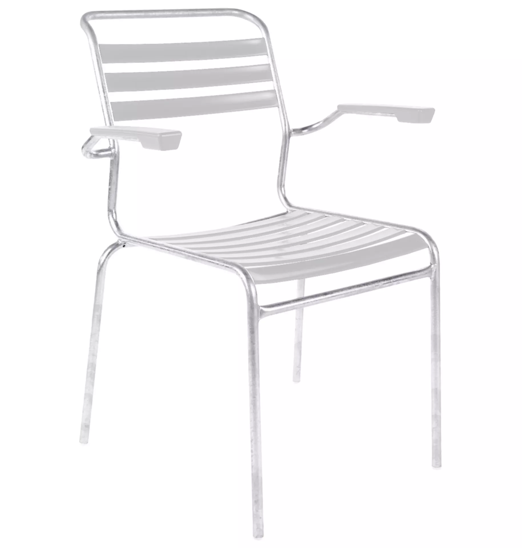 Lättli-Stuhl Säntis mit Armlehnen Schaffner / Farbe: Weiss