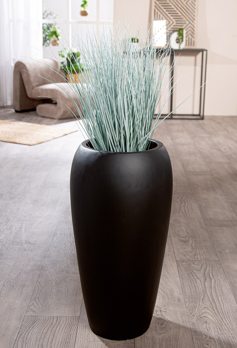 Pflanzengefäss Trendy, Fiberglas, Schwarz H: 66 cm Gilde