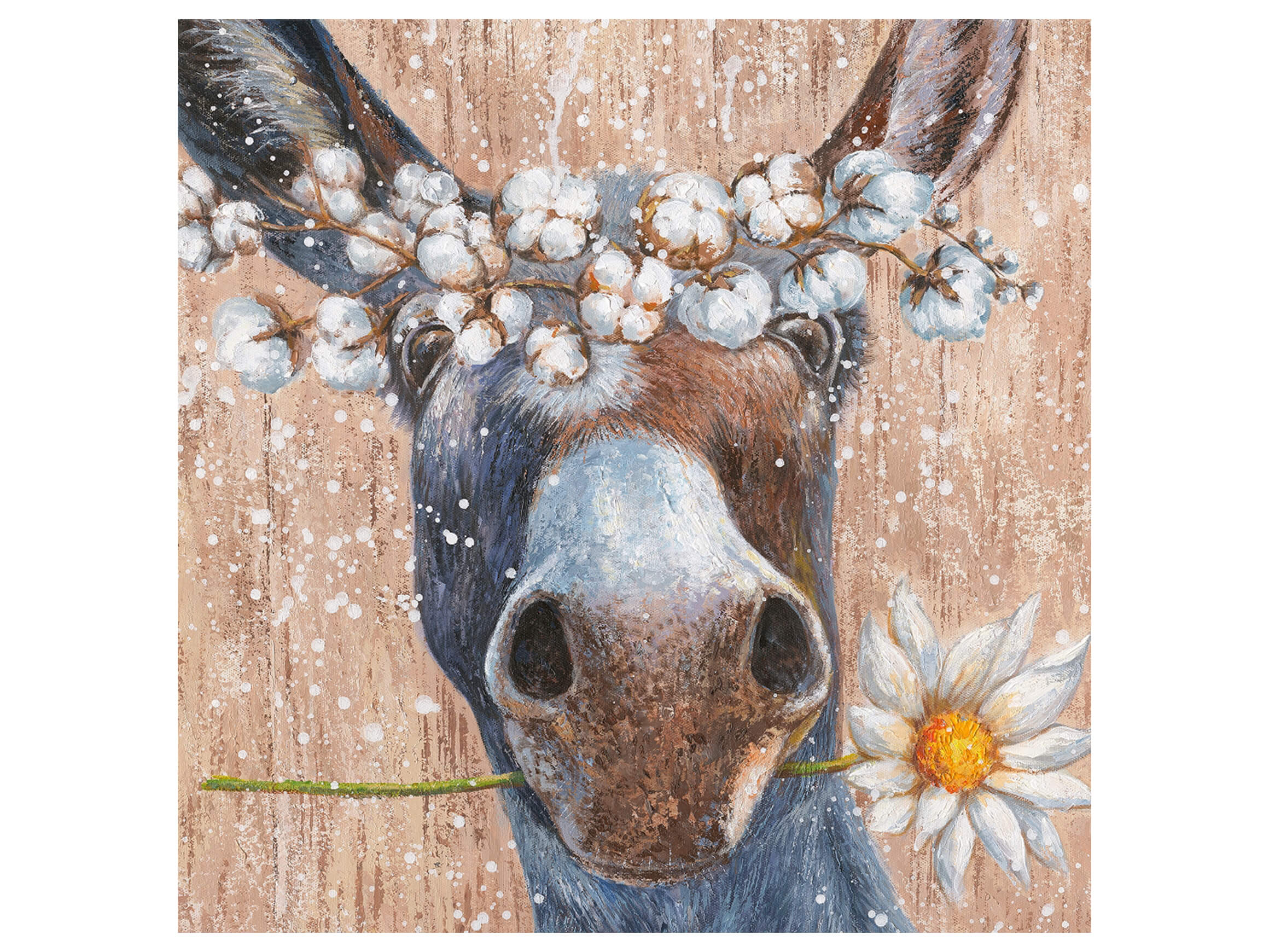 Bild Esel mit Blumen 2 image LAND