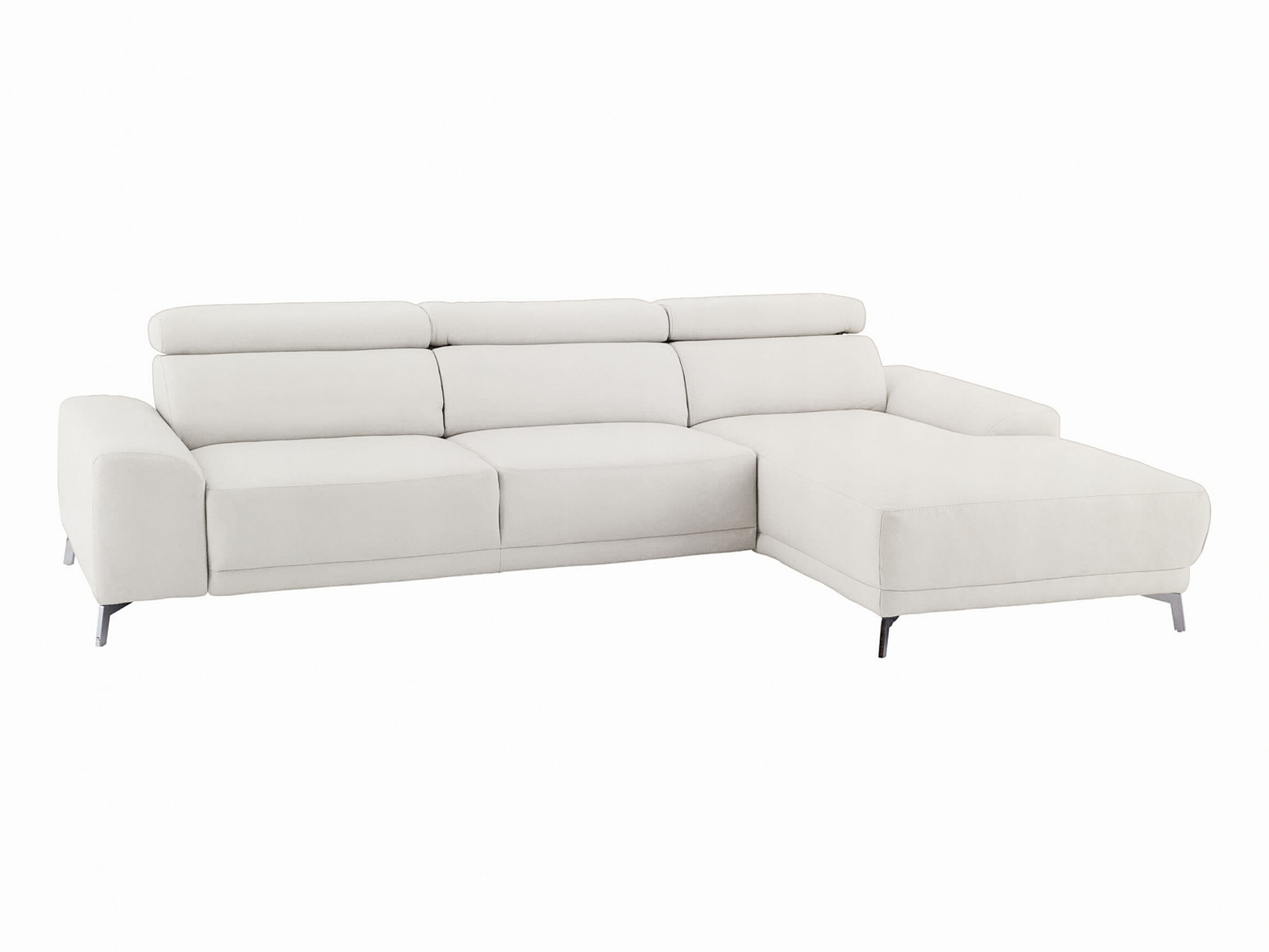 Ecksofa Lucio Basic Longchair Candy / Farbe: Nature / Material: Stoff Basic