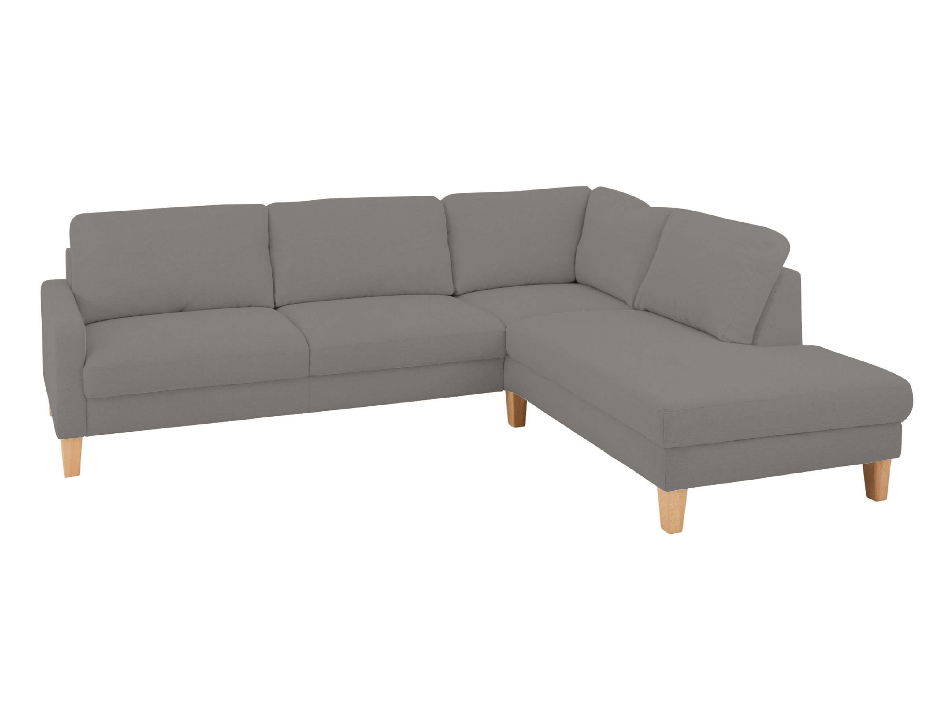 Ecksofa Cagliari Basic Candy / Farbe: Stone / Material: Stoff Basic
