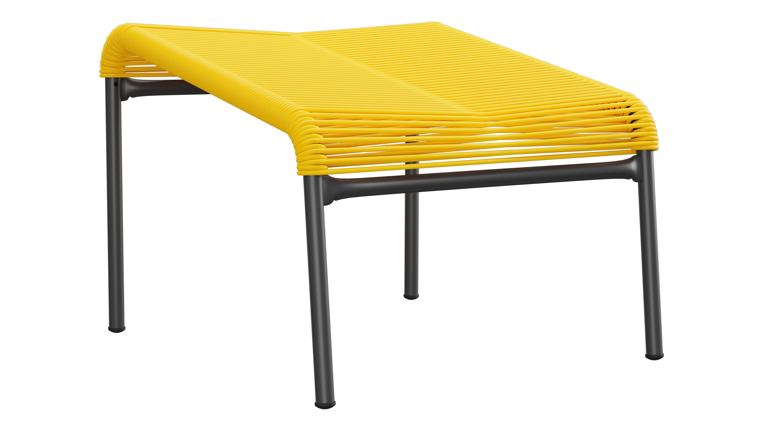 Spaghetti-Fuss-Hocker Säntis von Schaffner / Farbe: Gelb