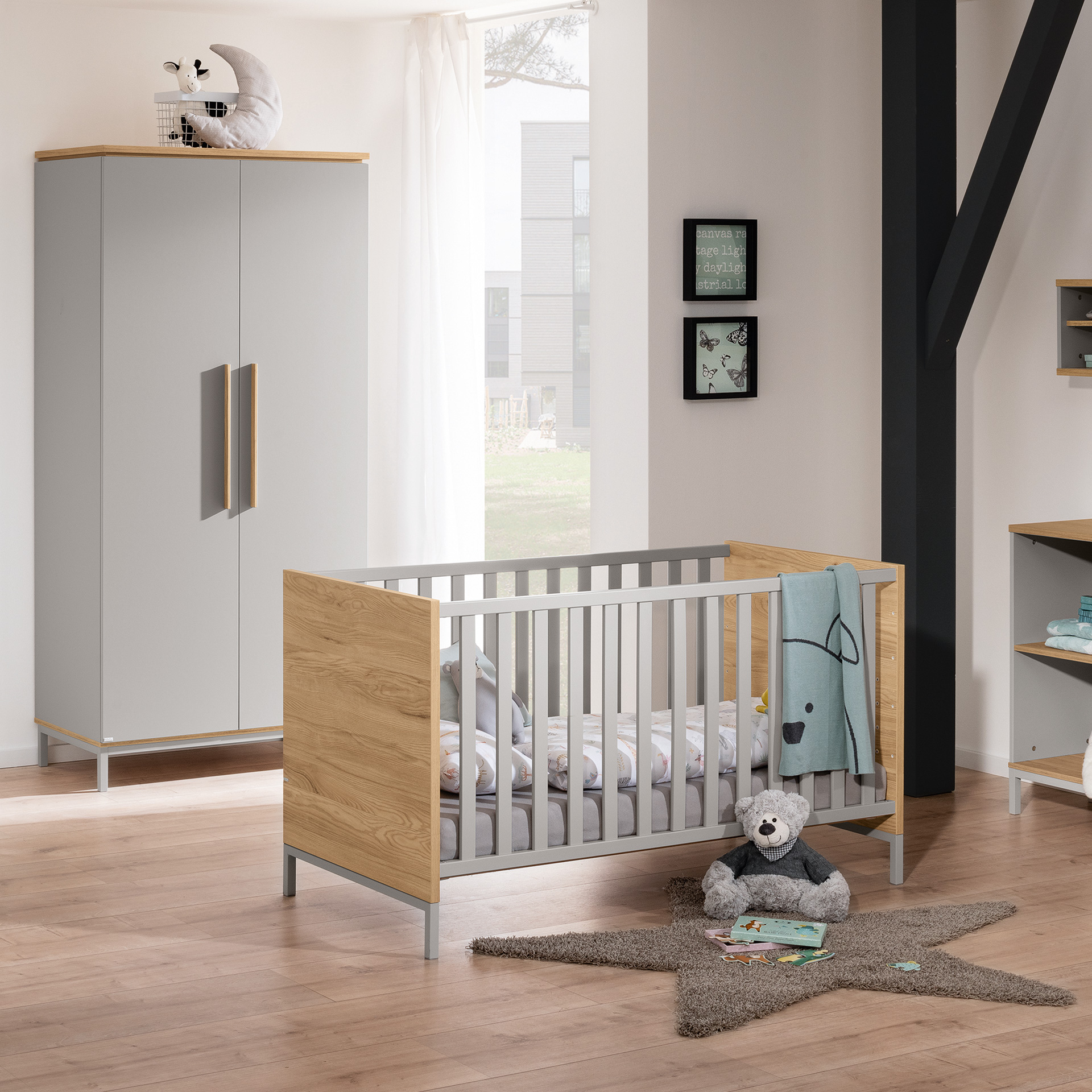 Babybett Benne von Paidi / Farbe: Kieselgrau / Grösse: 77 x 145 cm