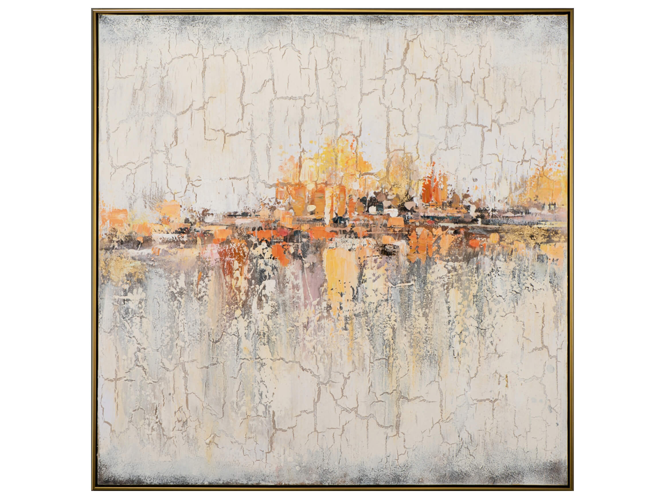 Bild Spiegelnde Skyline image LAND / Grösse: 103 x 103 cm