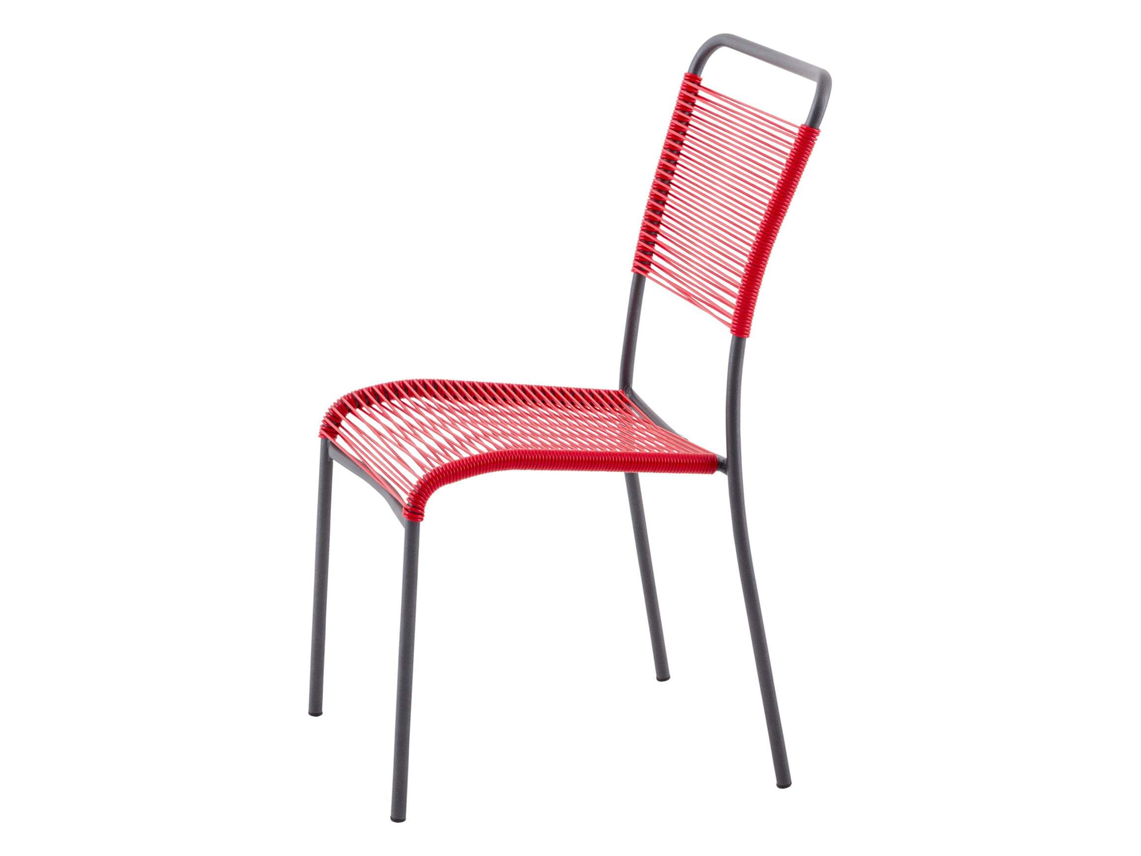 Spaghetti-Stuhl Mendrisio von Schaffner / Farbe: Rot / Grösse: 45 x 60 cm