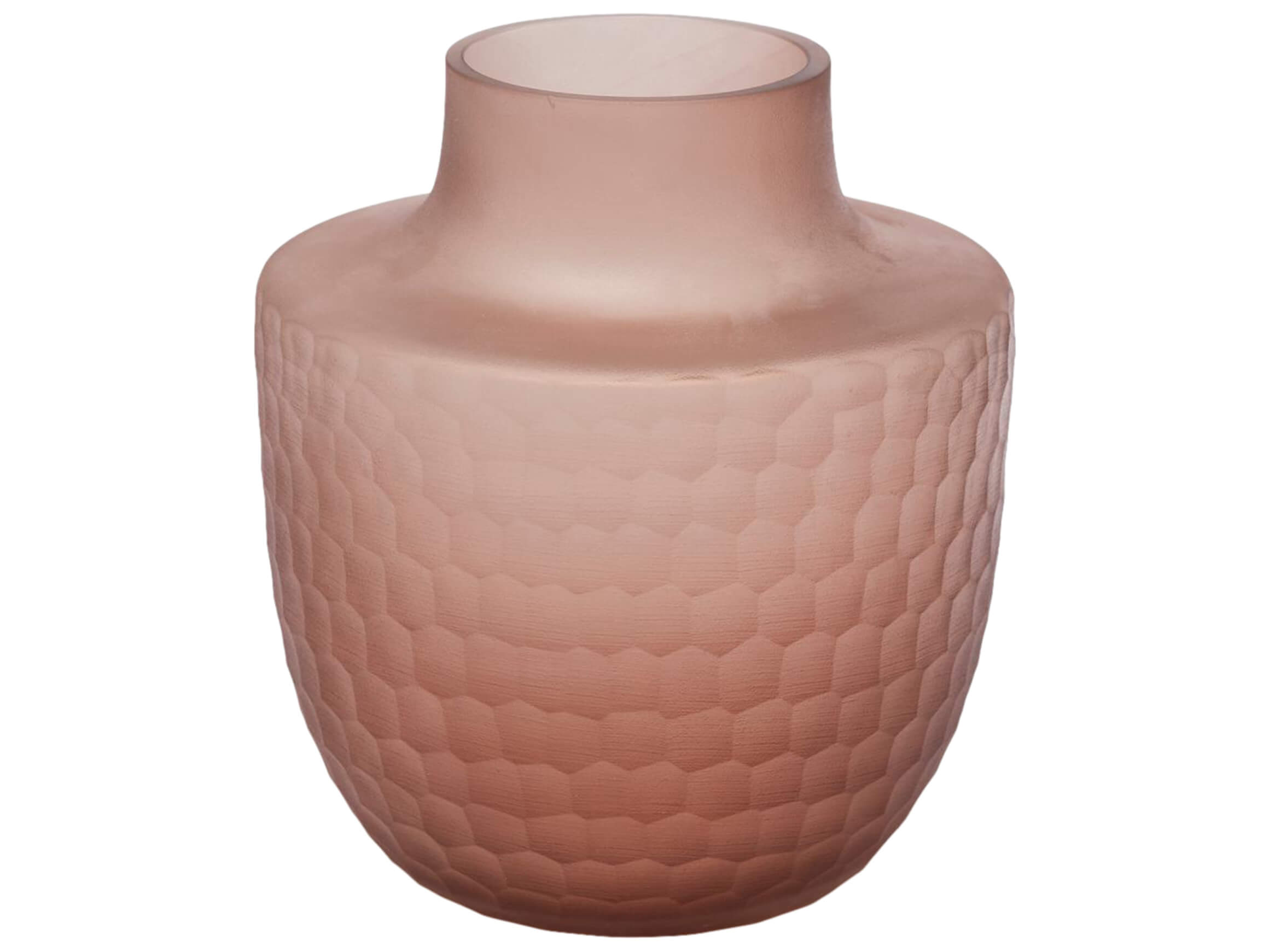 Vase Glas Antik Rosa H: 29 cm Edg