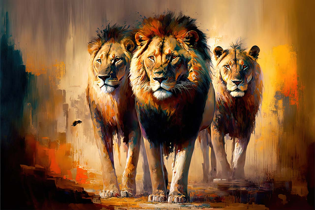 Canvas-Wild Safari-image LAND