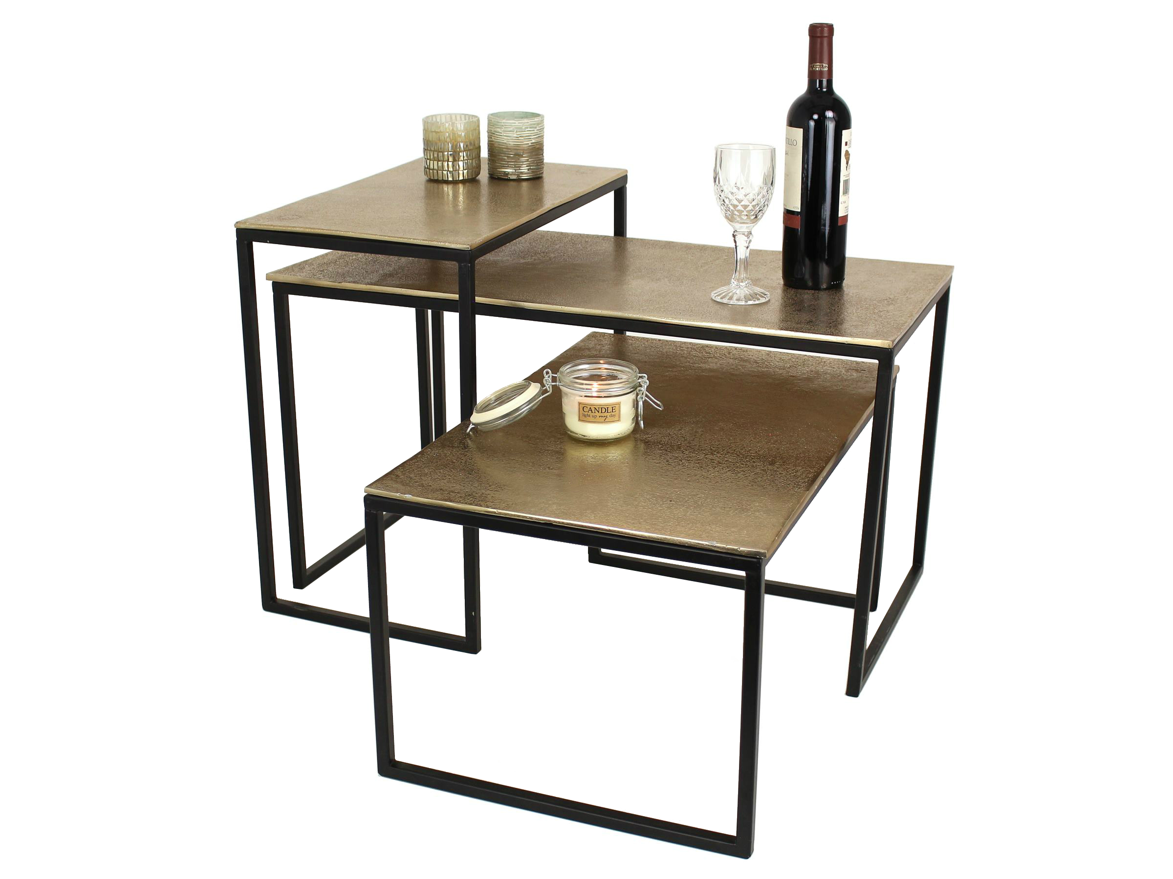 Beistelltisch Beistelltisch, Aluminium Gold Kersten
