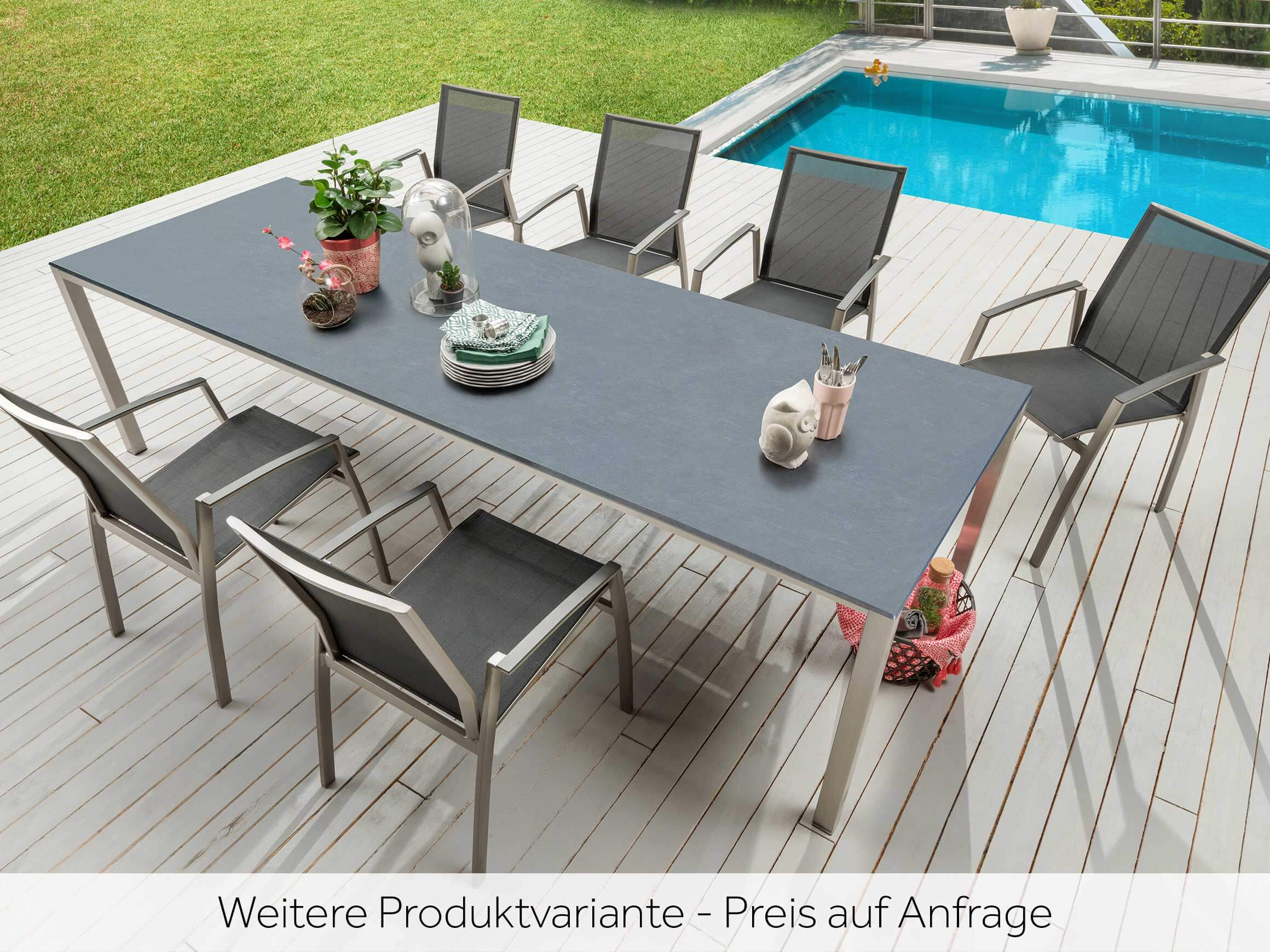 Gartentisch Mandalay, Keramik, Ausziehbar, b 210-330 cm