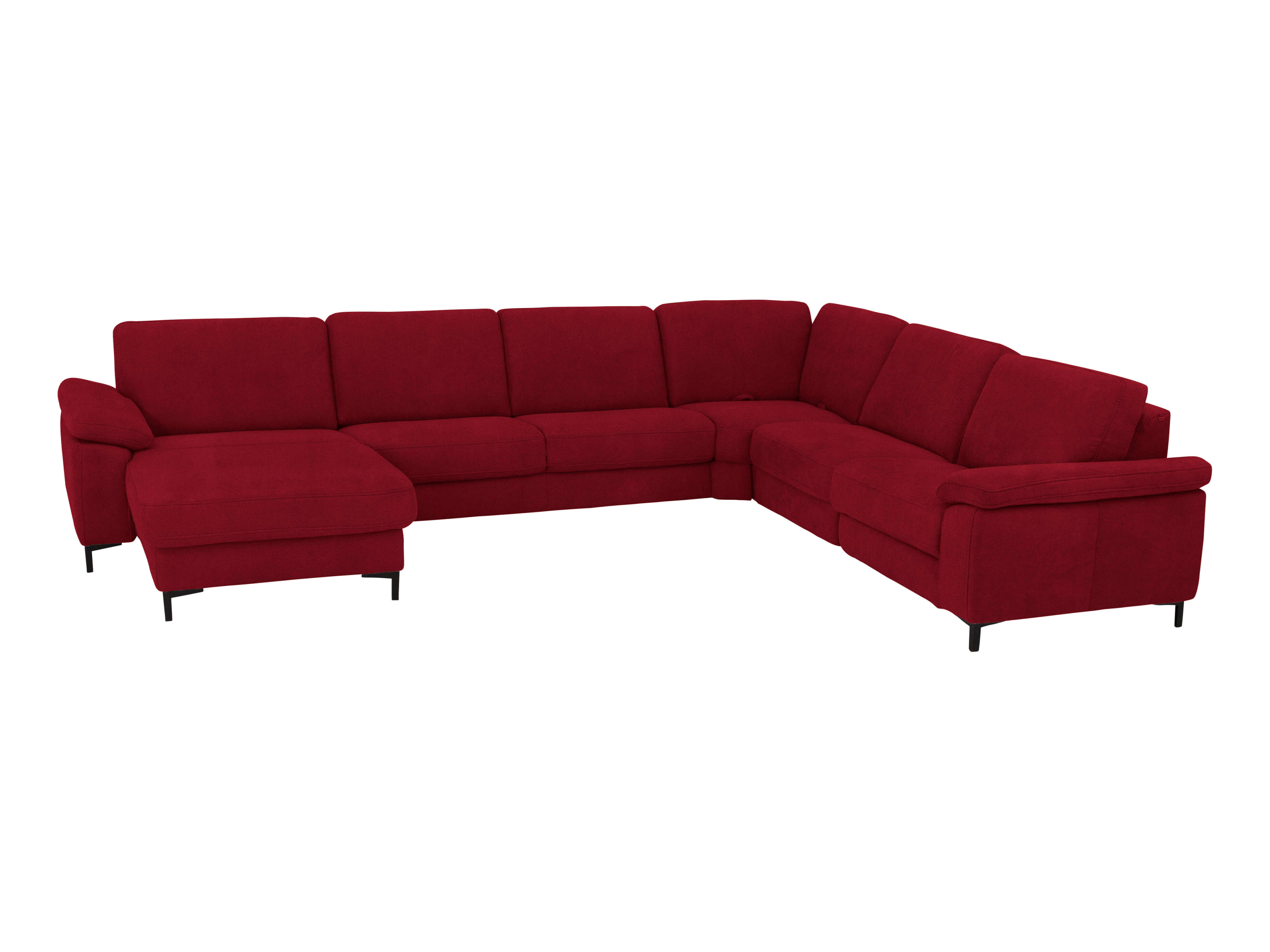 Ecksofa Shetland Basic Wohnlandschaft Polipol / Farbe: Rosso / Material: Leder Basic