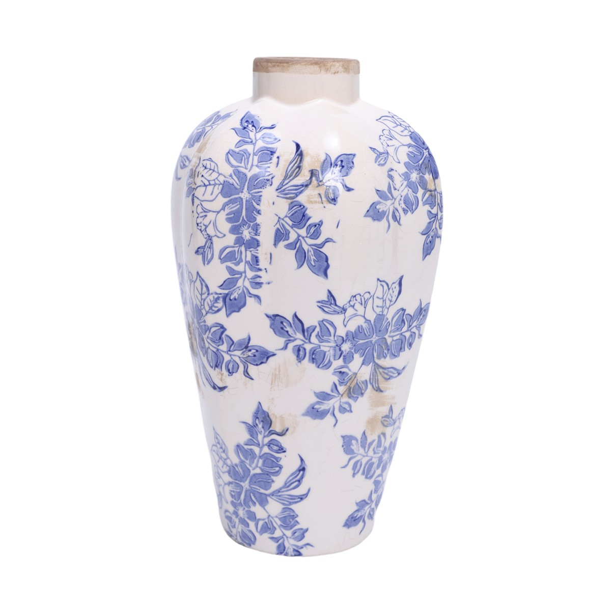Vase Jona Keramik Blau Weiss Decofinder