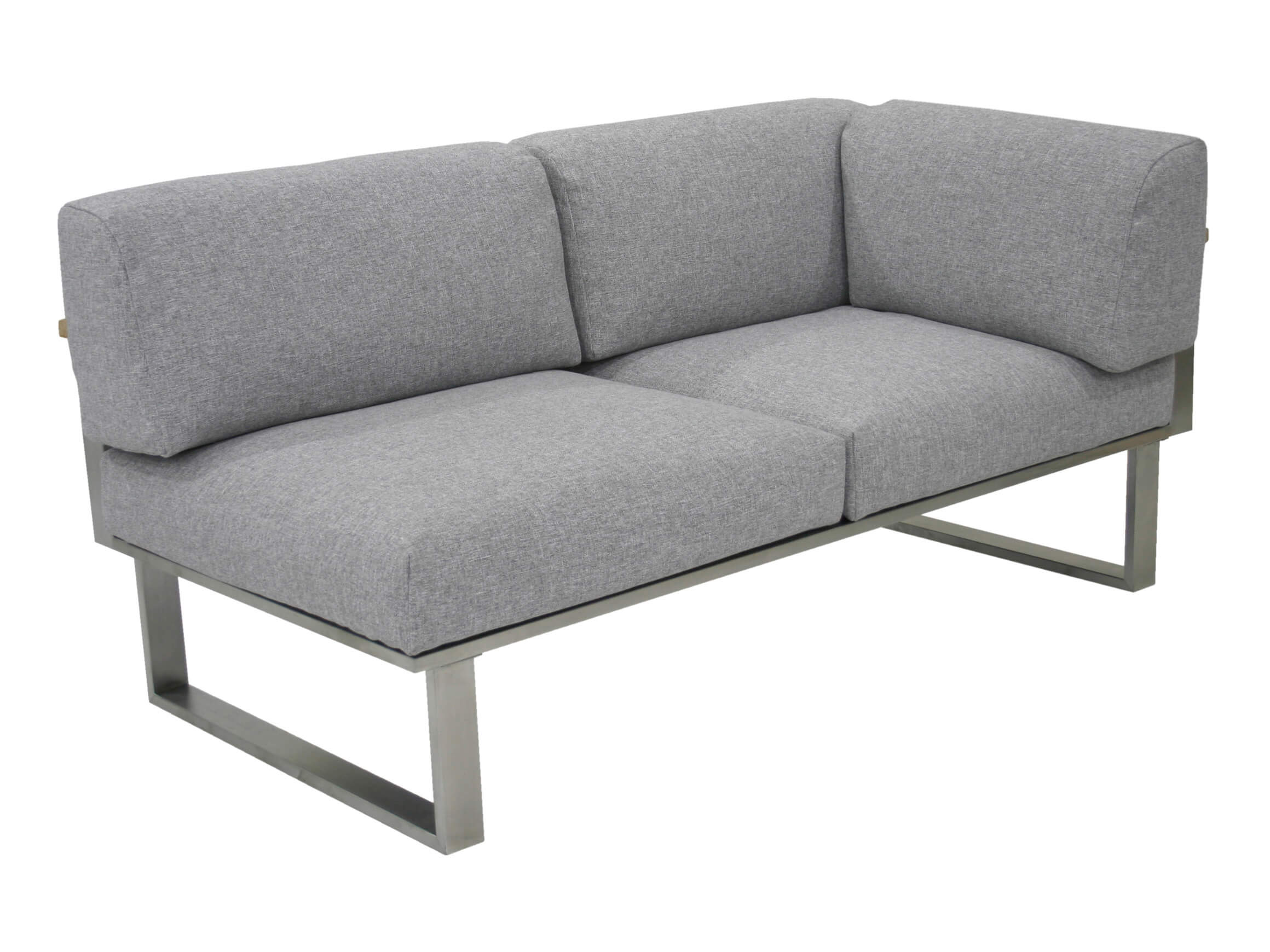 2er Gartenlounge Belvedere, Teak, Edelstahl, b 156 cm t