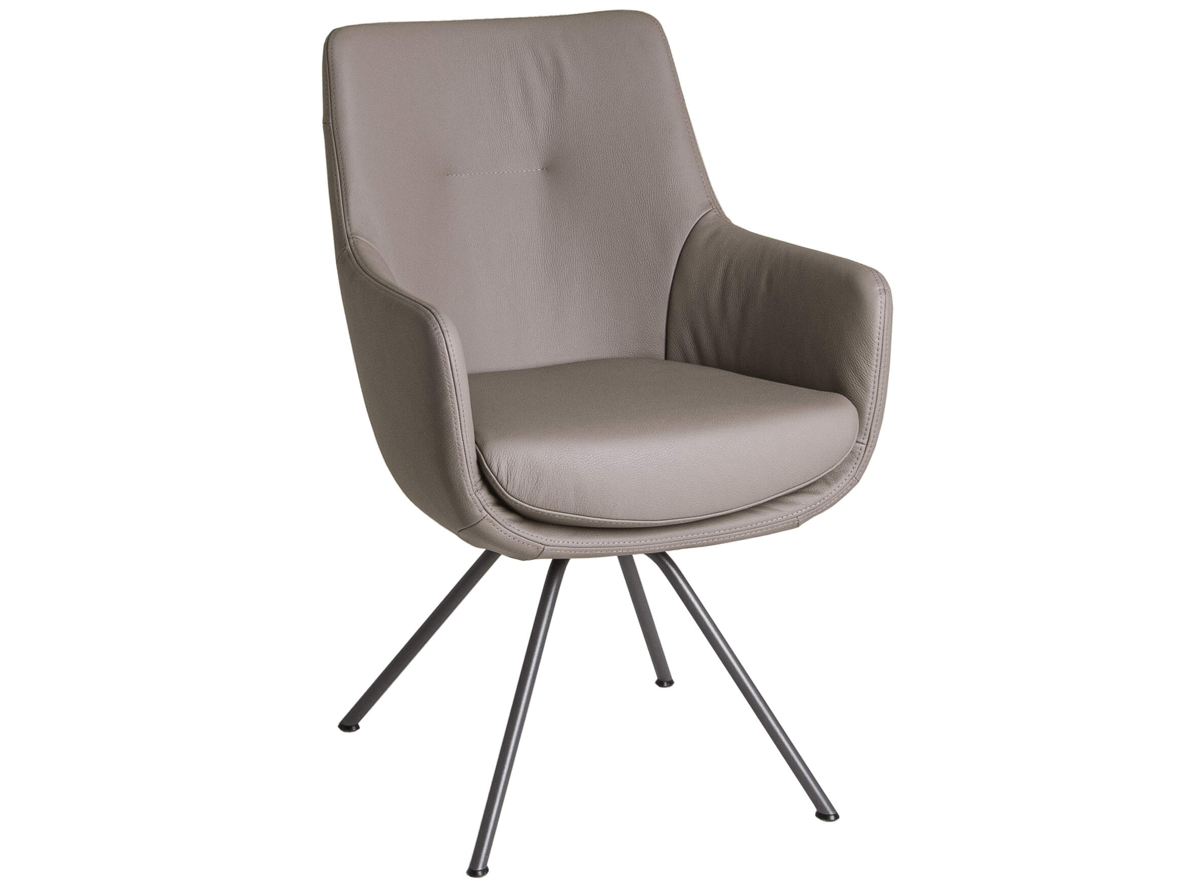 Armlehnstuhl Panos Gealux / Farbe: Braun / Bezugsmaterial: Leder