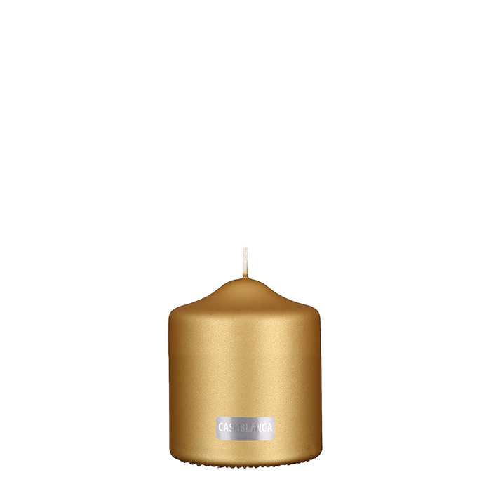 Stumpenkerzen Metallic Gilde