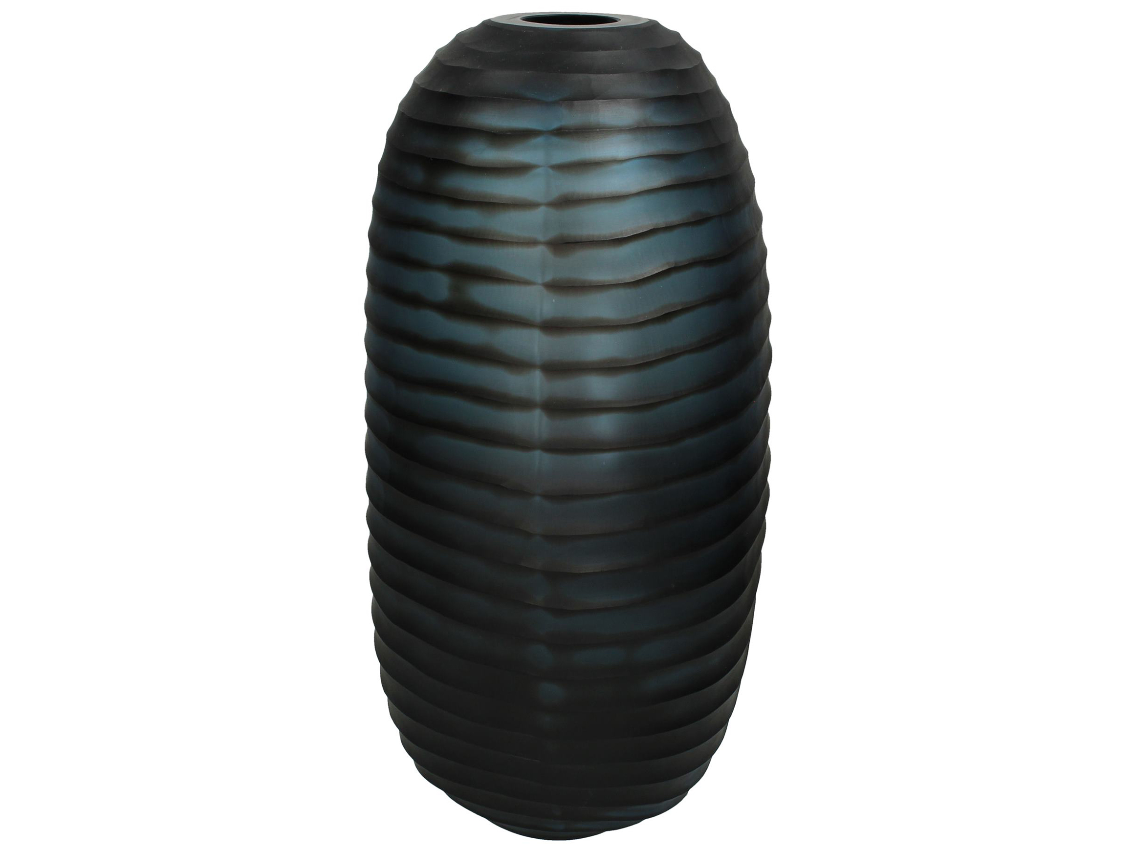 Vase Glas Dunkelblau B: 28 cm Kersten