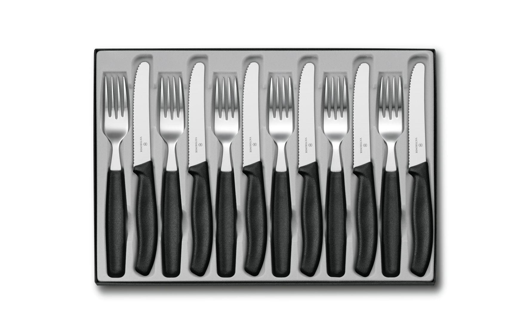 Swiss Classic cutlery set, 12-piece, black/silver By Victo Alltron / Colour: black, silver