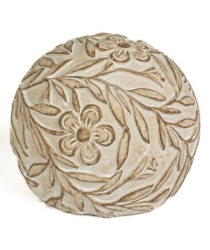 Decofinder Kugel Blätter und Blumen Sand Beige | Schubiger Möbel