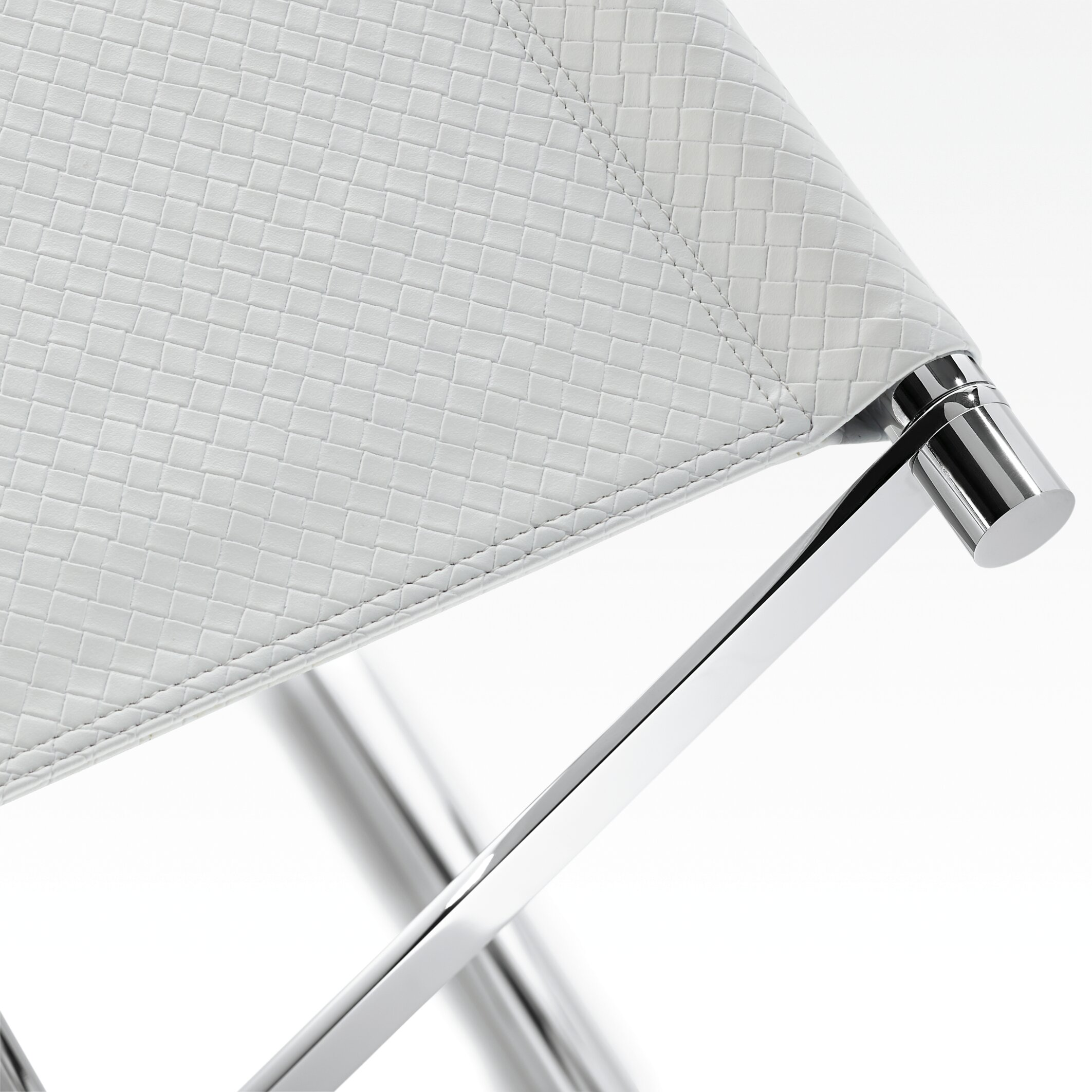 Badhocker Weiss Lederoptik H: 45cm von Joop / Farbe: Weiss