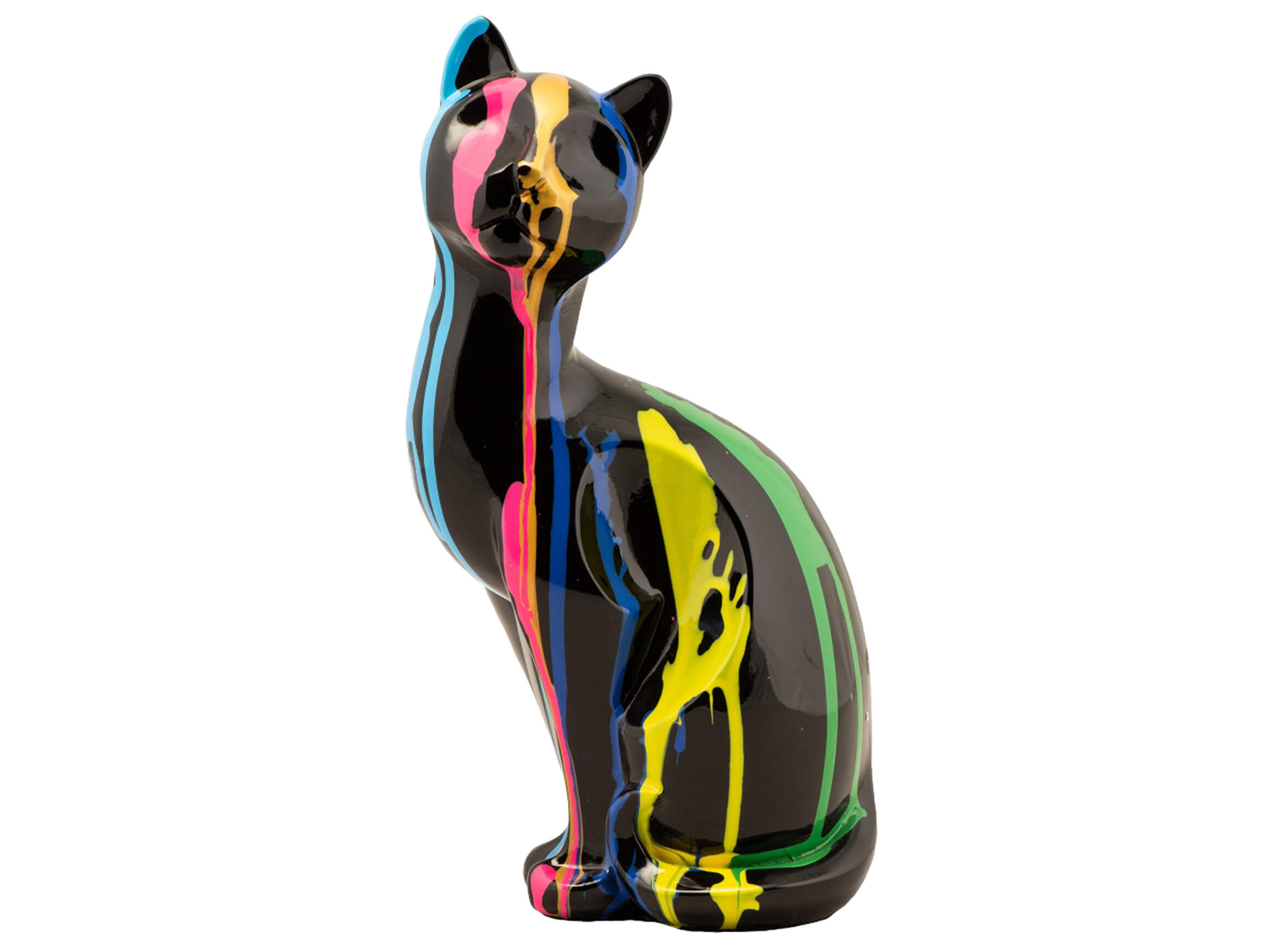 Chat coloré assis ii
