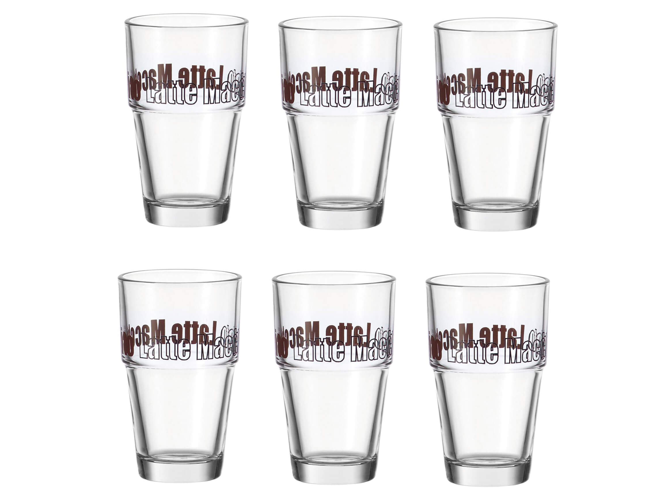 Glas Latte Macchiato Solo, Satin 4.1 Dl, 6 Stück Alltron