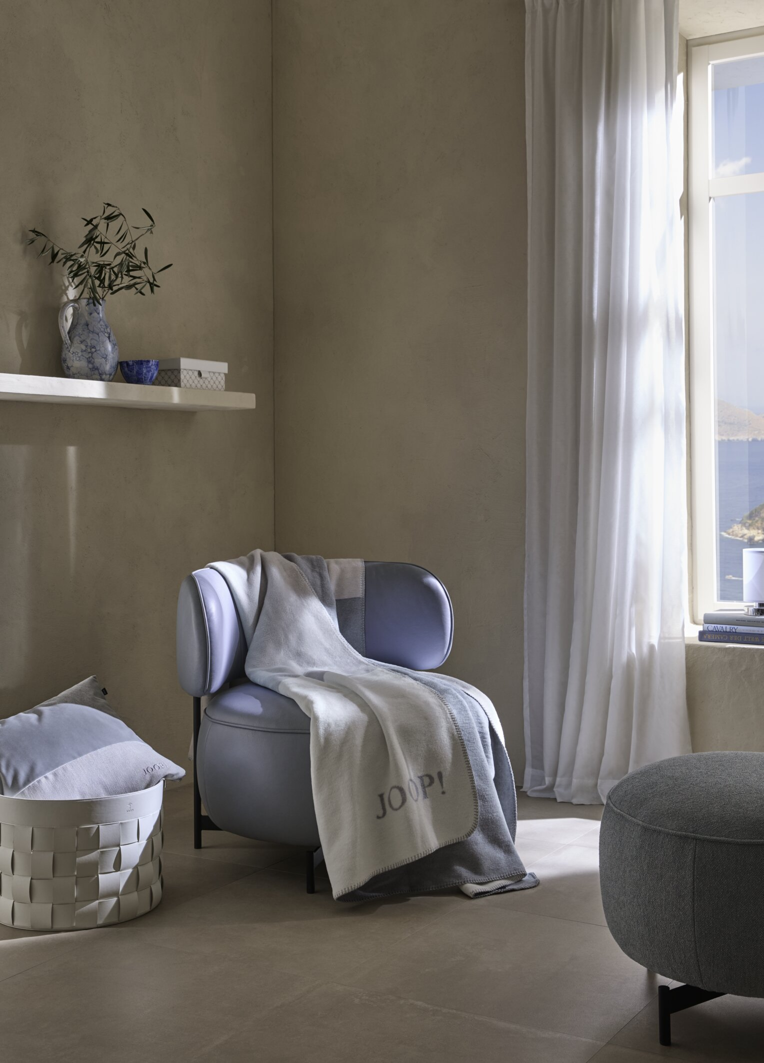 Plaid Split 150x200 cm von Joop / Farbe: Stein