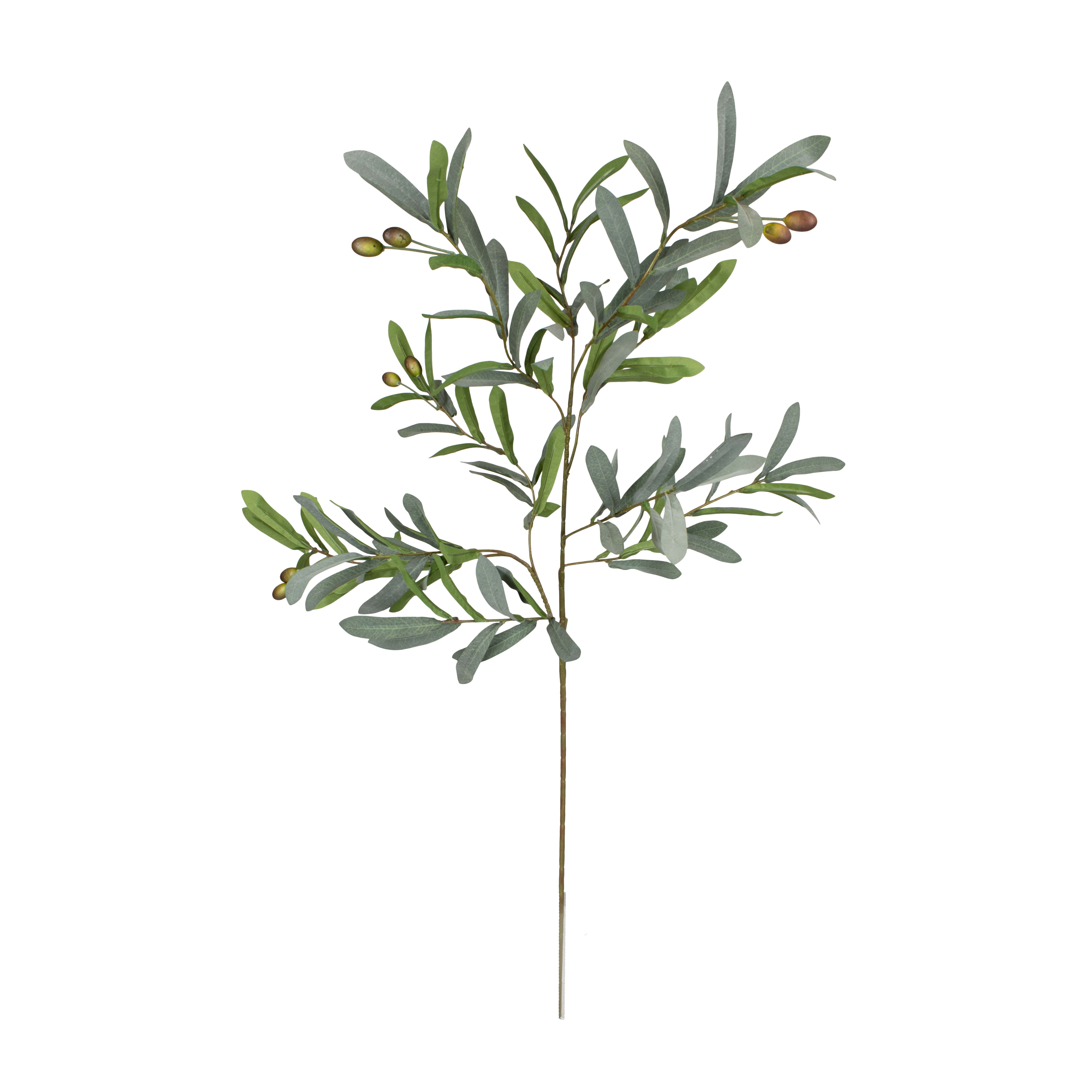 Kunstblume Olivenzweig Grün H: 100 cm Decofinder