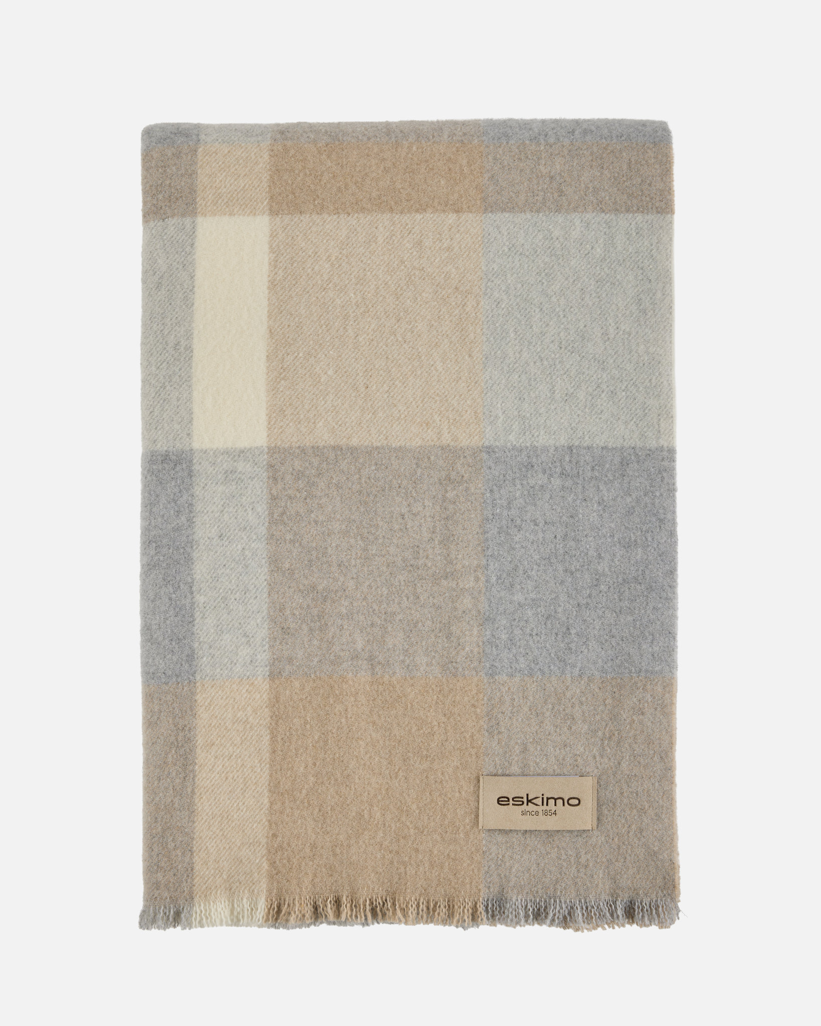Eskitex AG Plaid Biella Karo 130x200 cm Beige | Schubiger Möbel