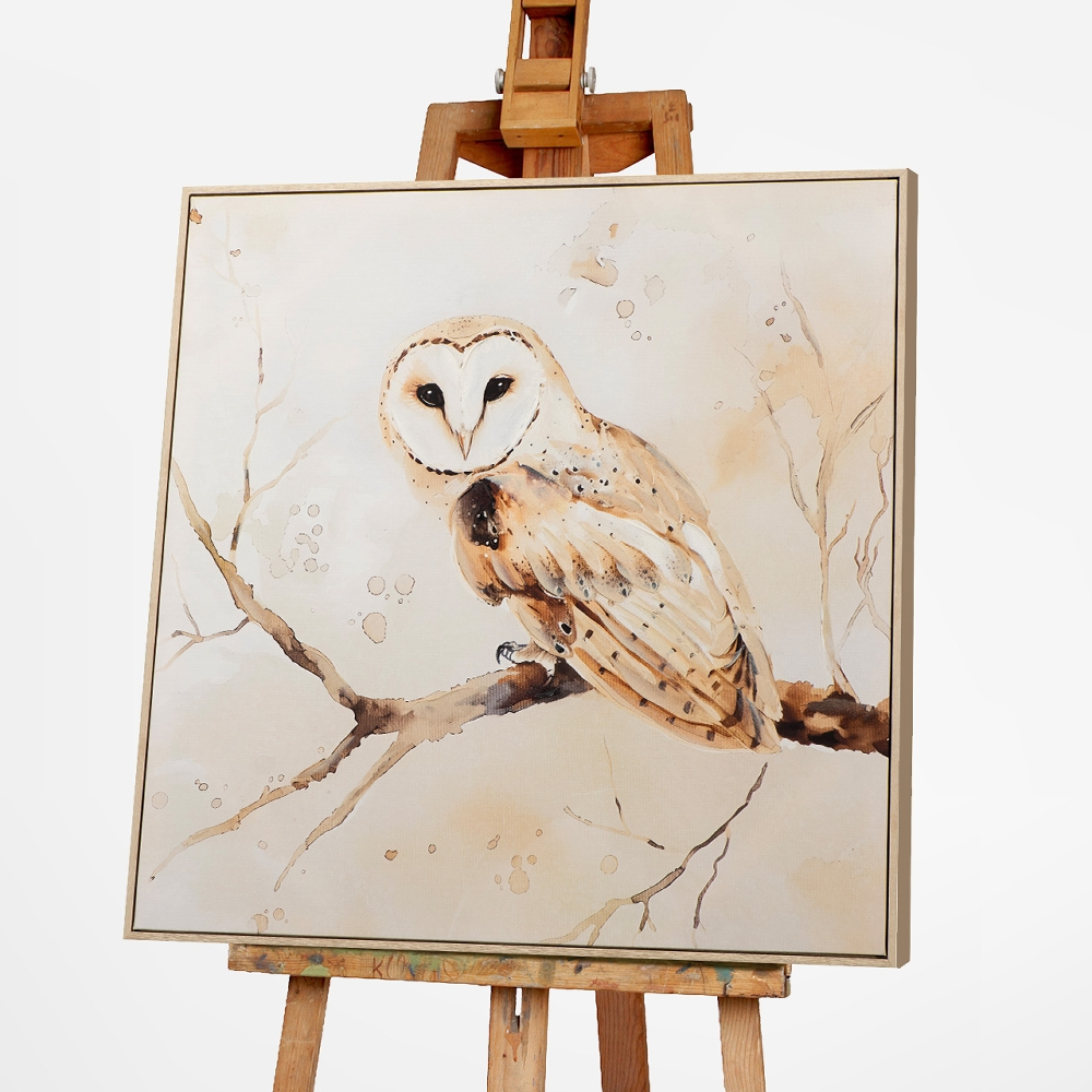 Bild Natural Barn Owl image LAND / Grösse: 80 x 80 cm