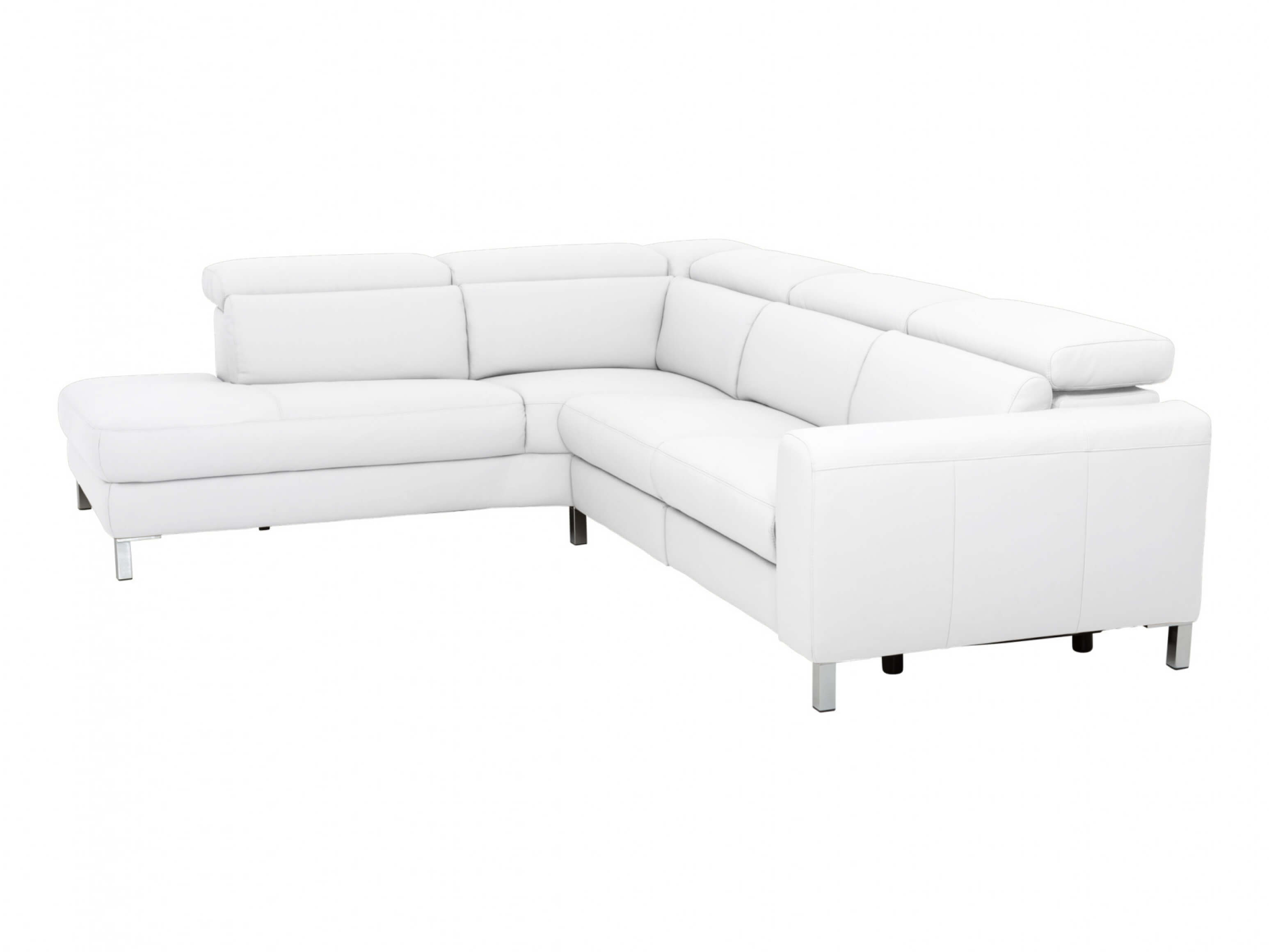 Ecksofa Laret Basic Candy / Farbe: Bianco / Material: Leder Basic