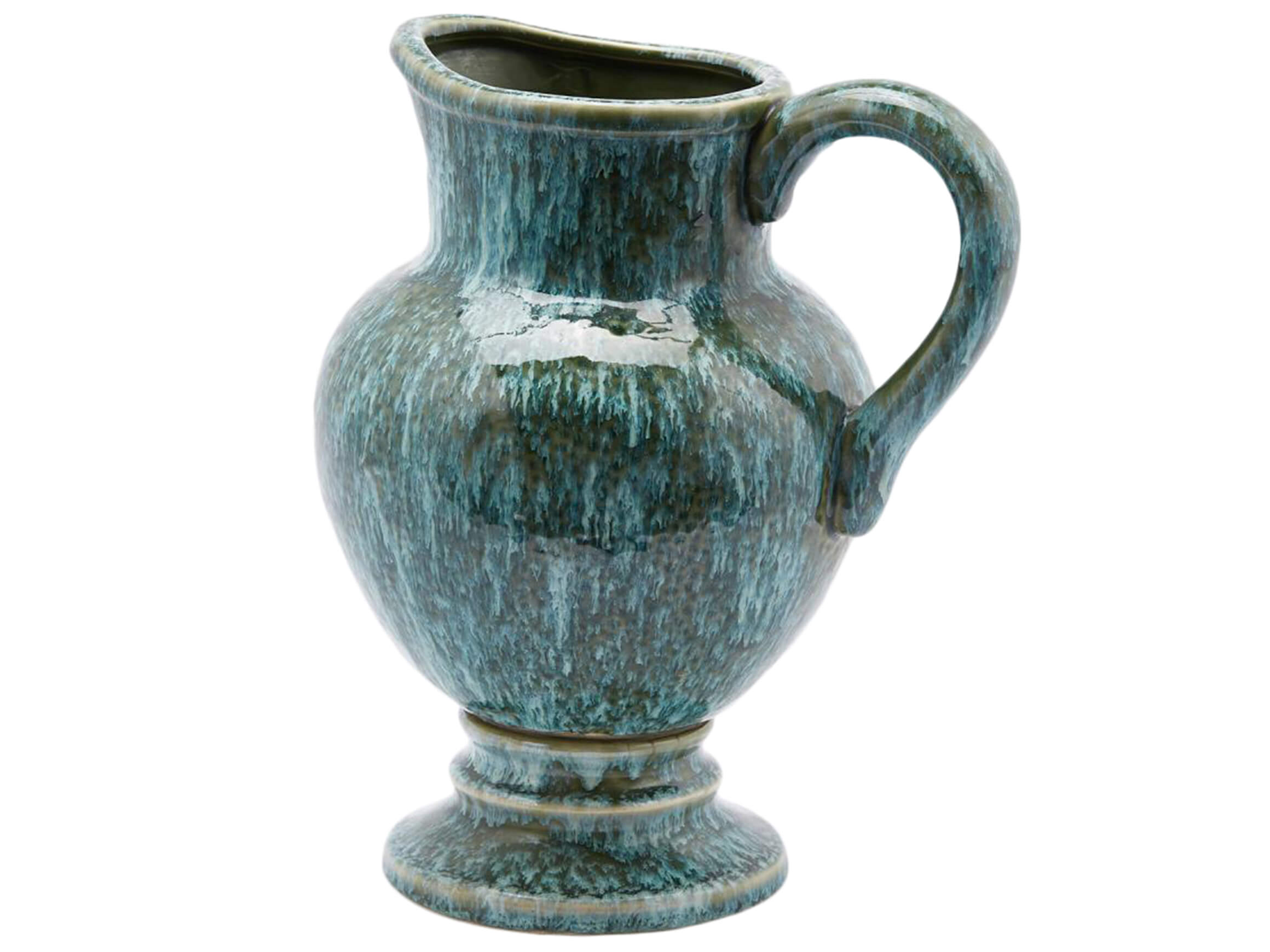 Vase Krug Türkis H: 29 cm Edg