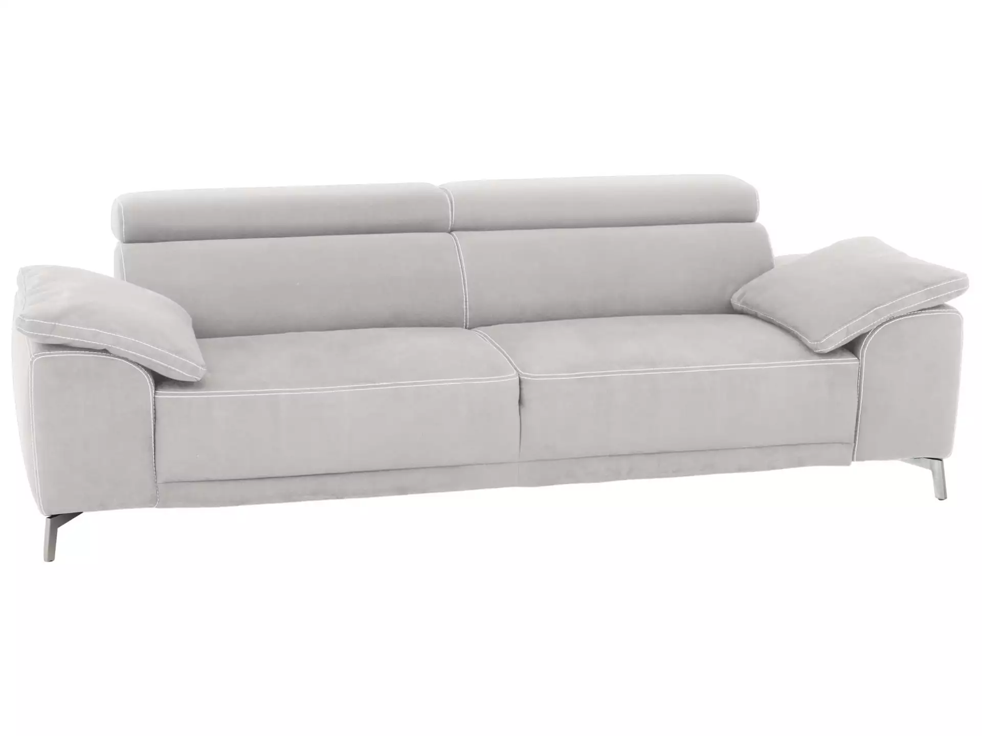 Sofa Lucio Basic B: 242 cm Candy / Farbe: Silver / Material: Stoff Basic