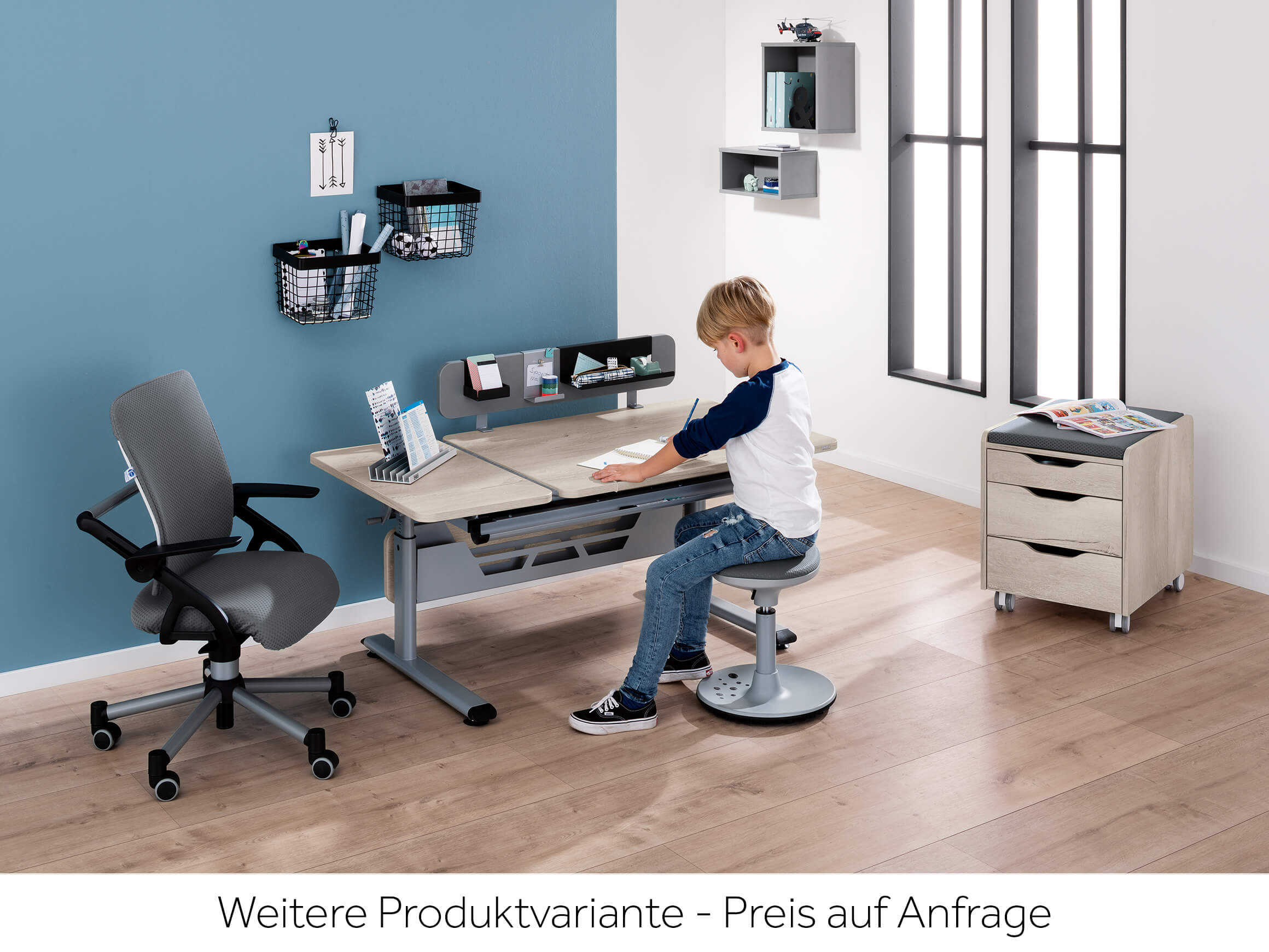 Schreibtisch Diego Complete von Paidi / Farbe: Kreideweiss / Grösse: 130 x 70 cm