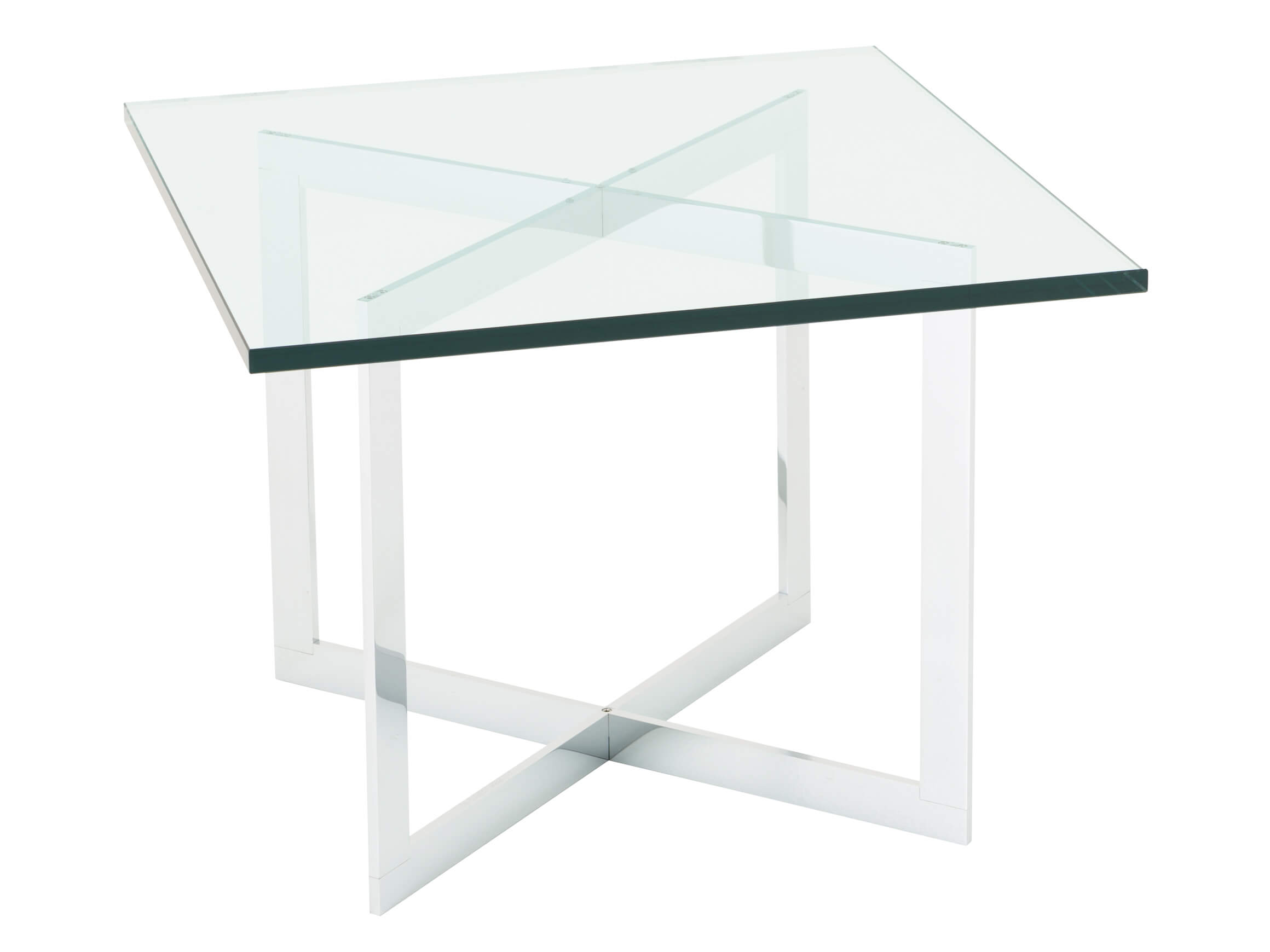 Couchtisch Mando, Glas, Chrom Glanz, b 65 cm t 65 cm h 48 cm