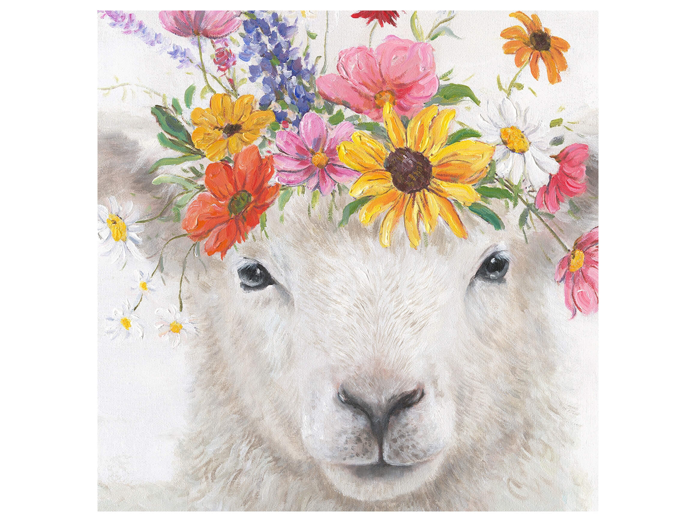 Bild Schäfchen mit Blumen image LAND